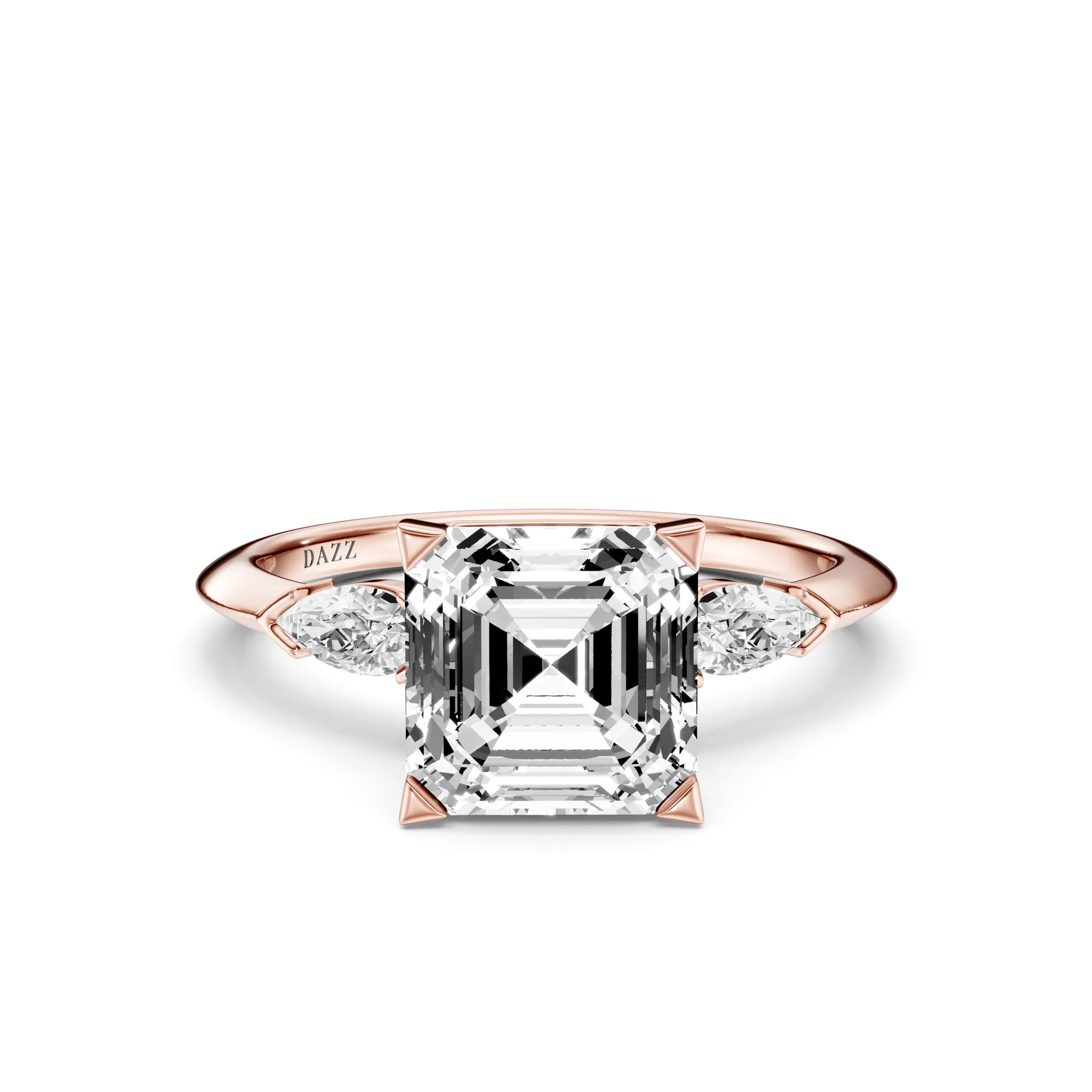 DAZZ Ring Asscher — Roségold