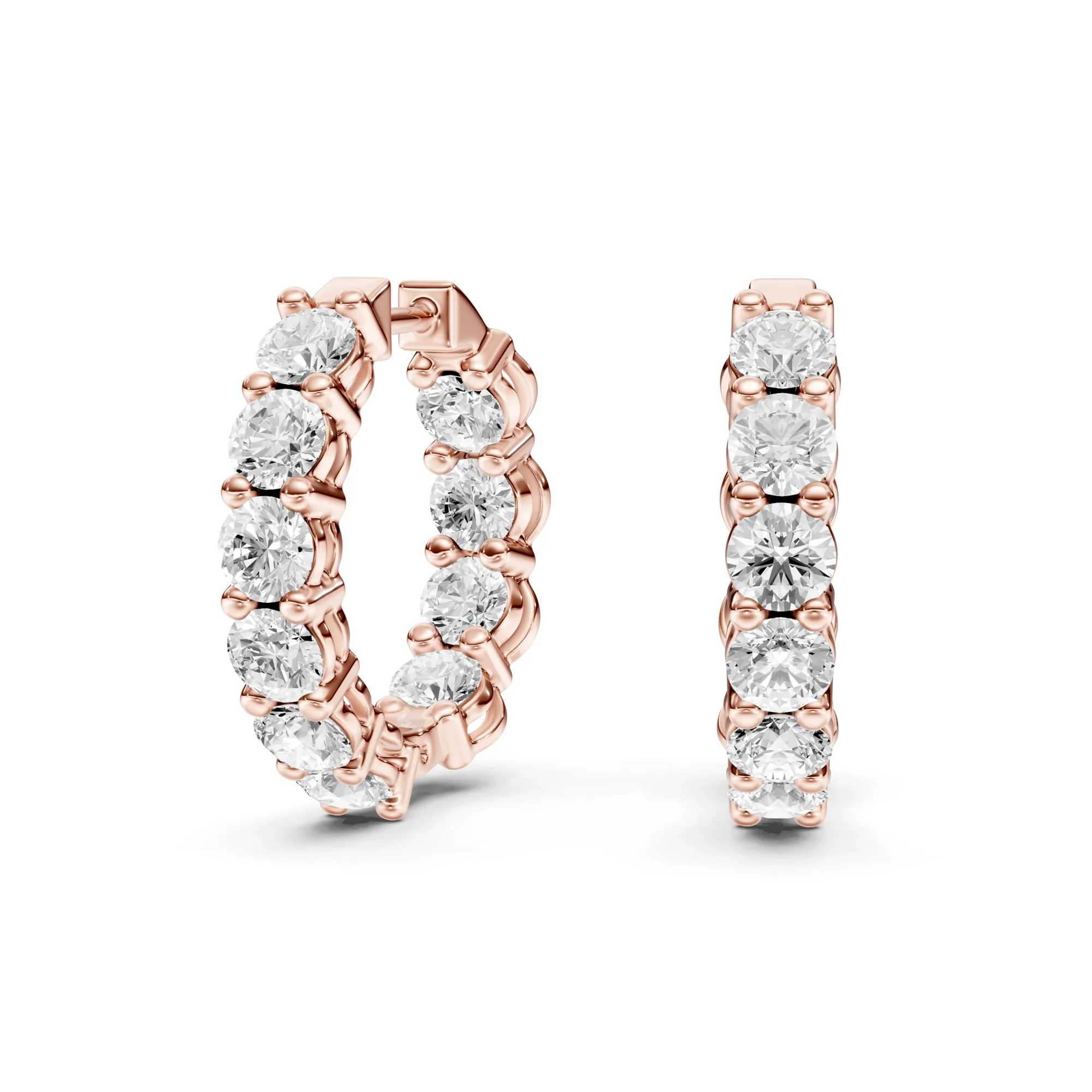 Full Setting Hoops Round — Roségold