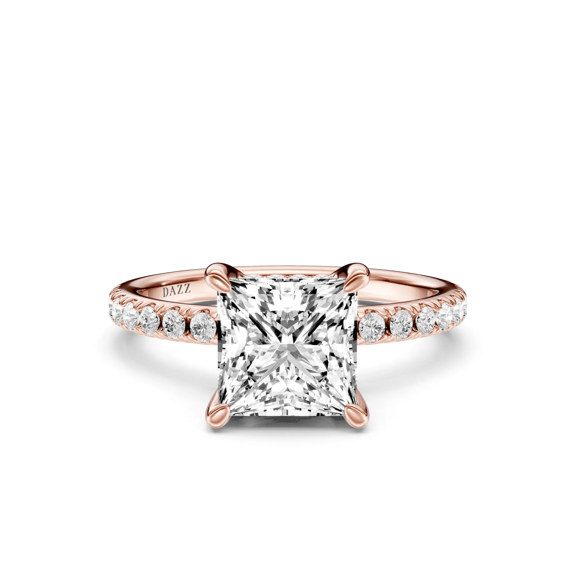 Pavé Ring Princess — Roségold