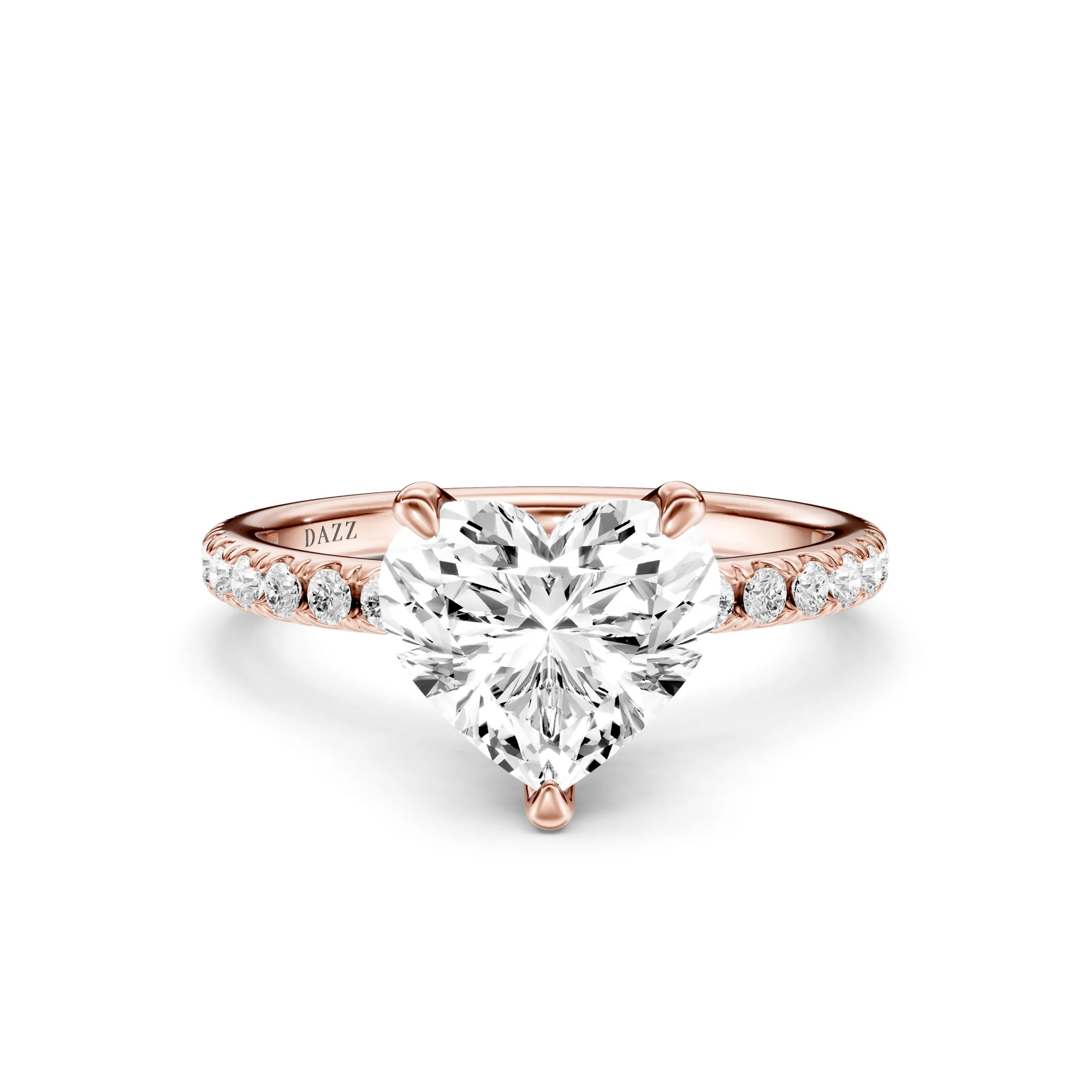 Pavé Ring Heart — Roségold