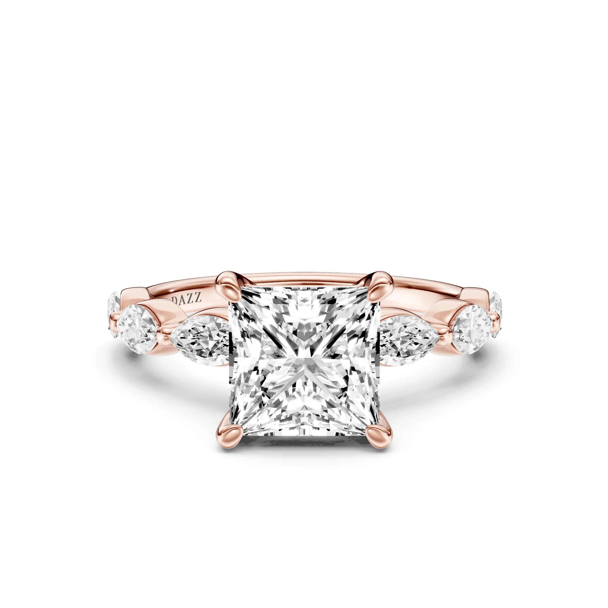 Solitaire Marquise Princess — Roségold