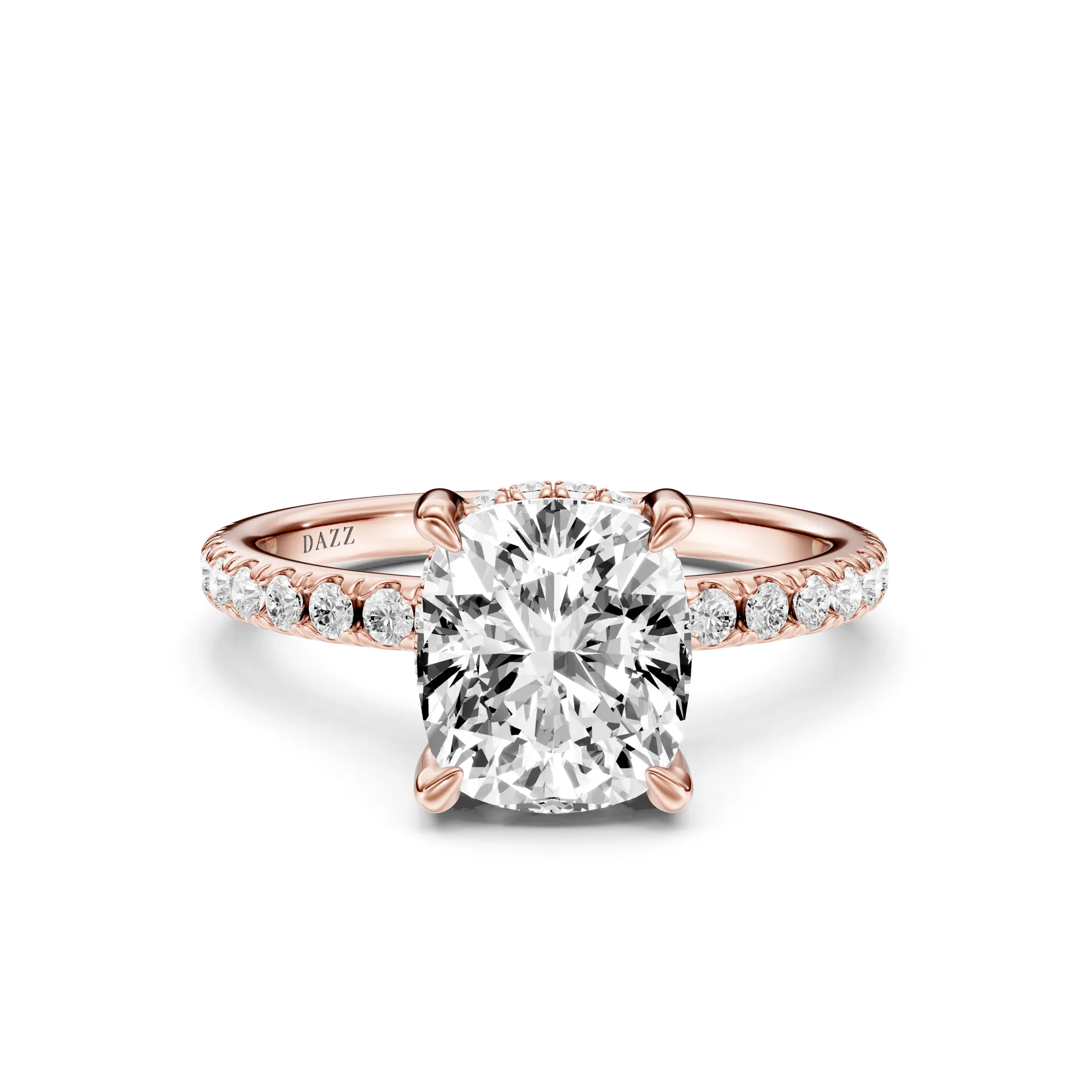 Pavé Ring Cushion — Roségold