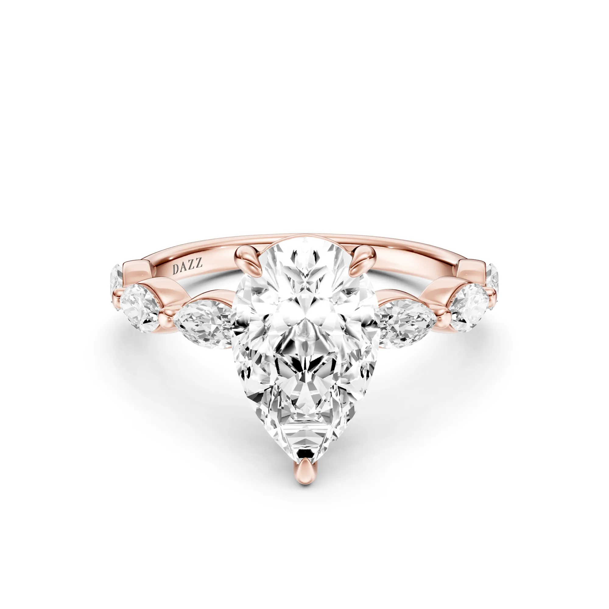 Solitaire Marquise Pear — Roségold