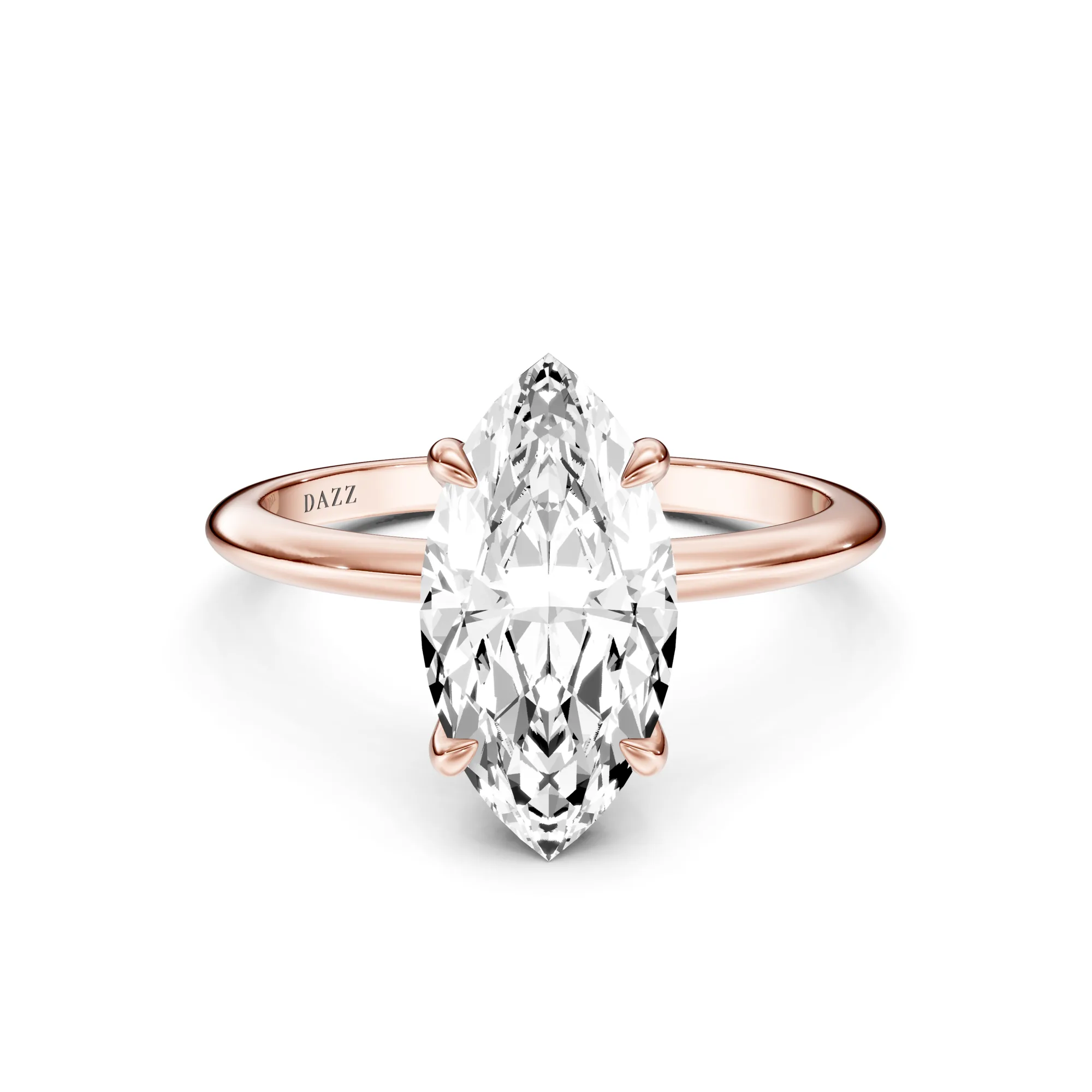 Solitaire Marquise — Roségold