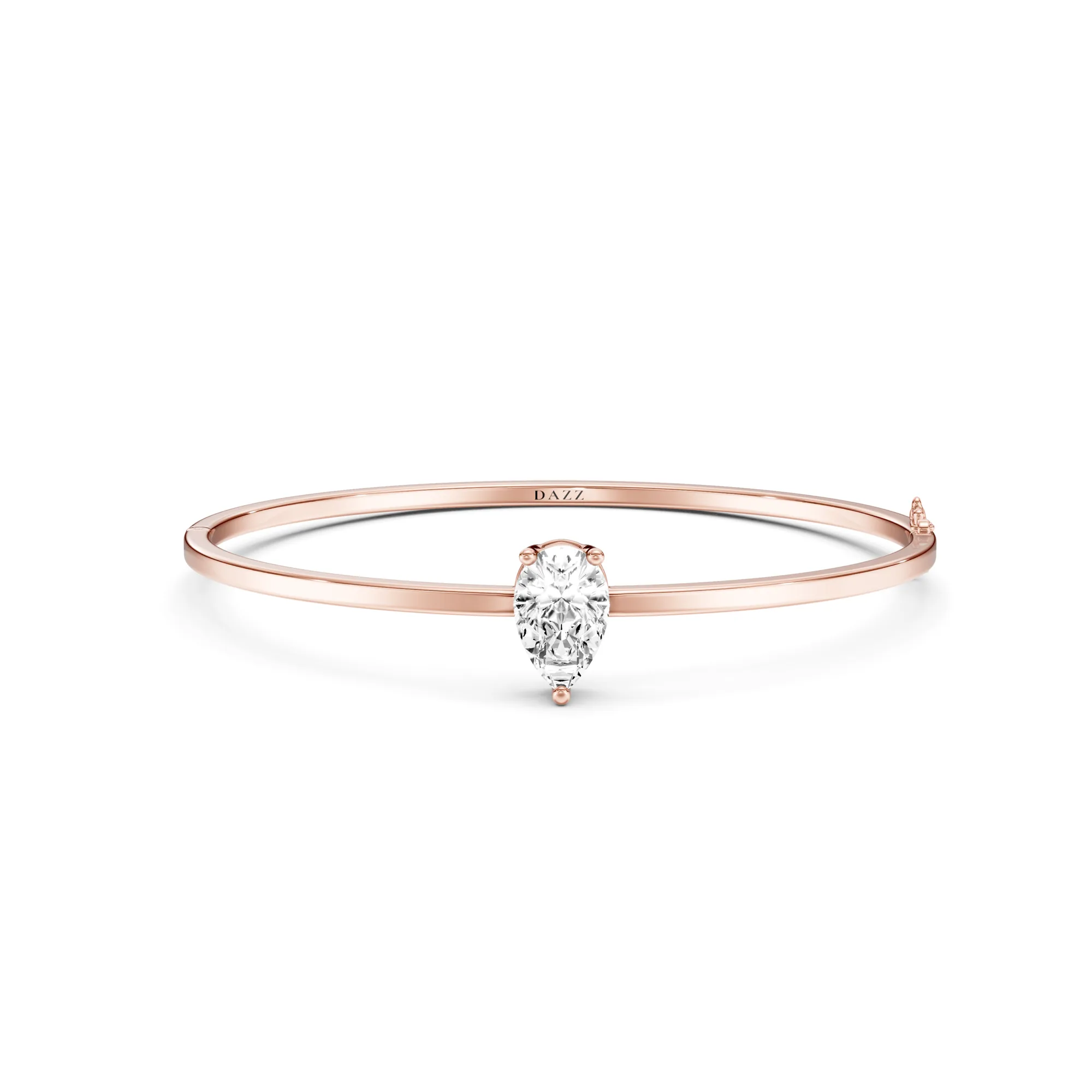 Armreif Solitaire Pear 2ct — Roségold
