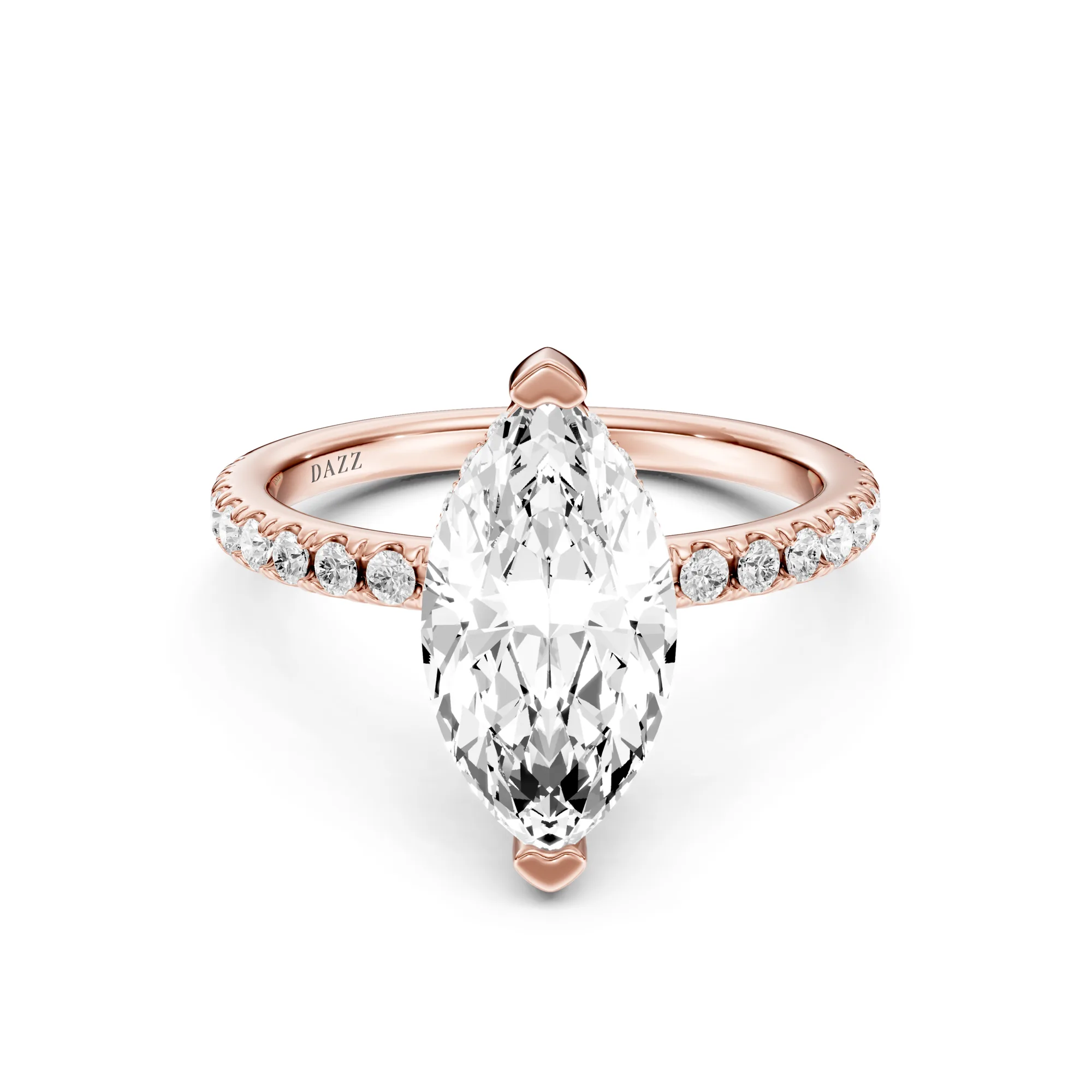 Pavé Ring Marquise — Roségold