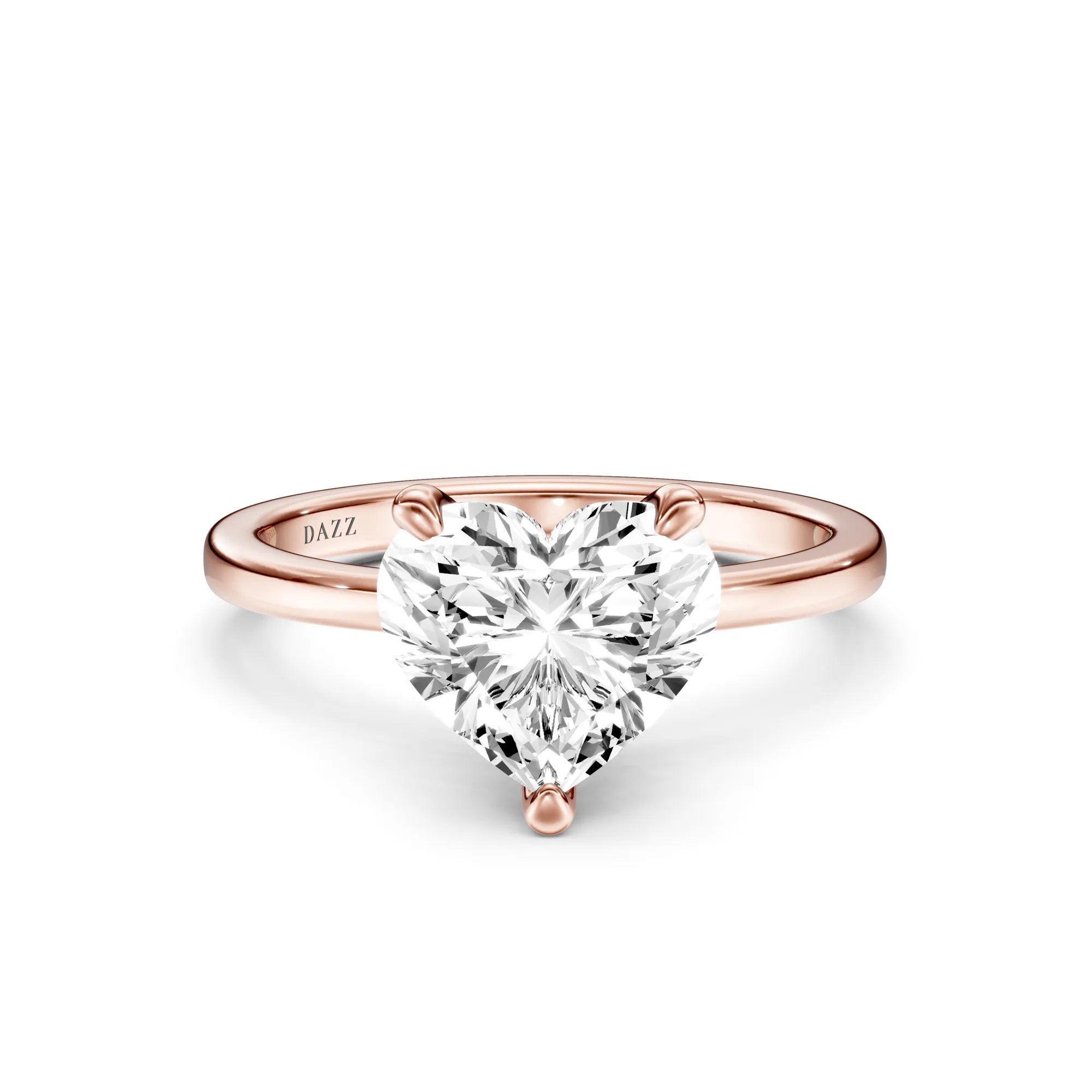 Hidden Halo Ring Heart — Roségold