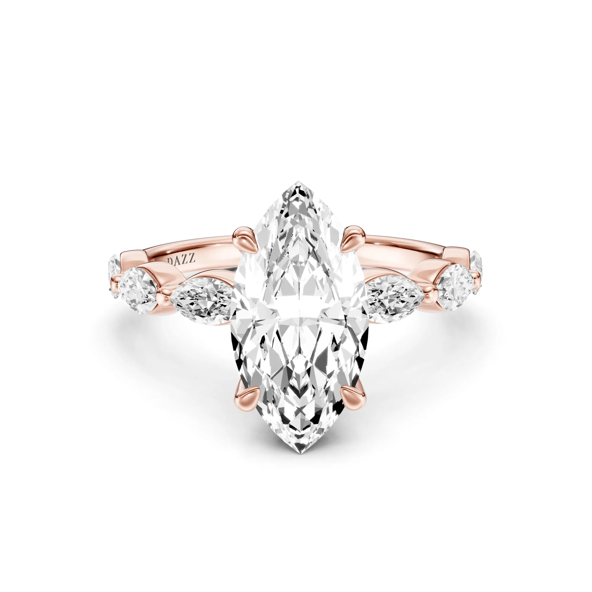 Solitaire Marquise Marquise — Roségold