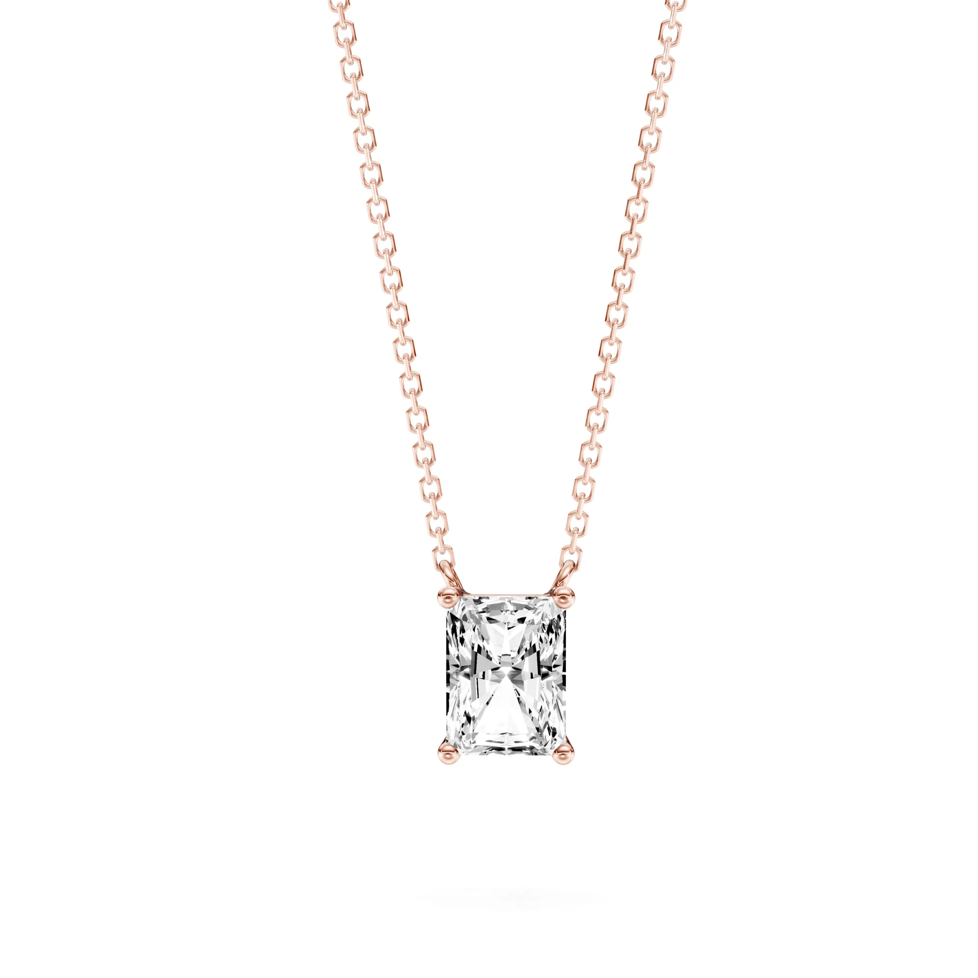 Solitaire Pendant Radiant — Roségold