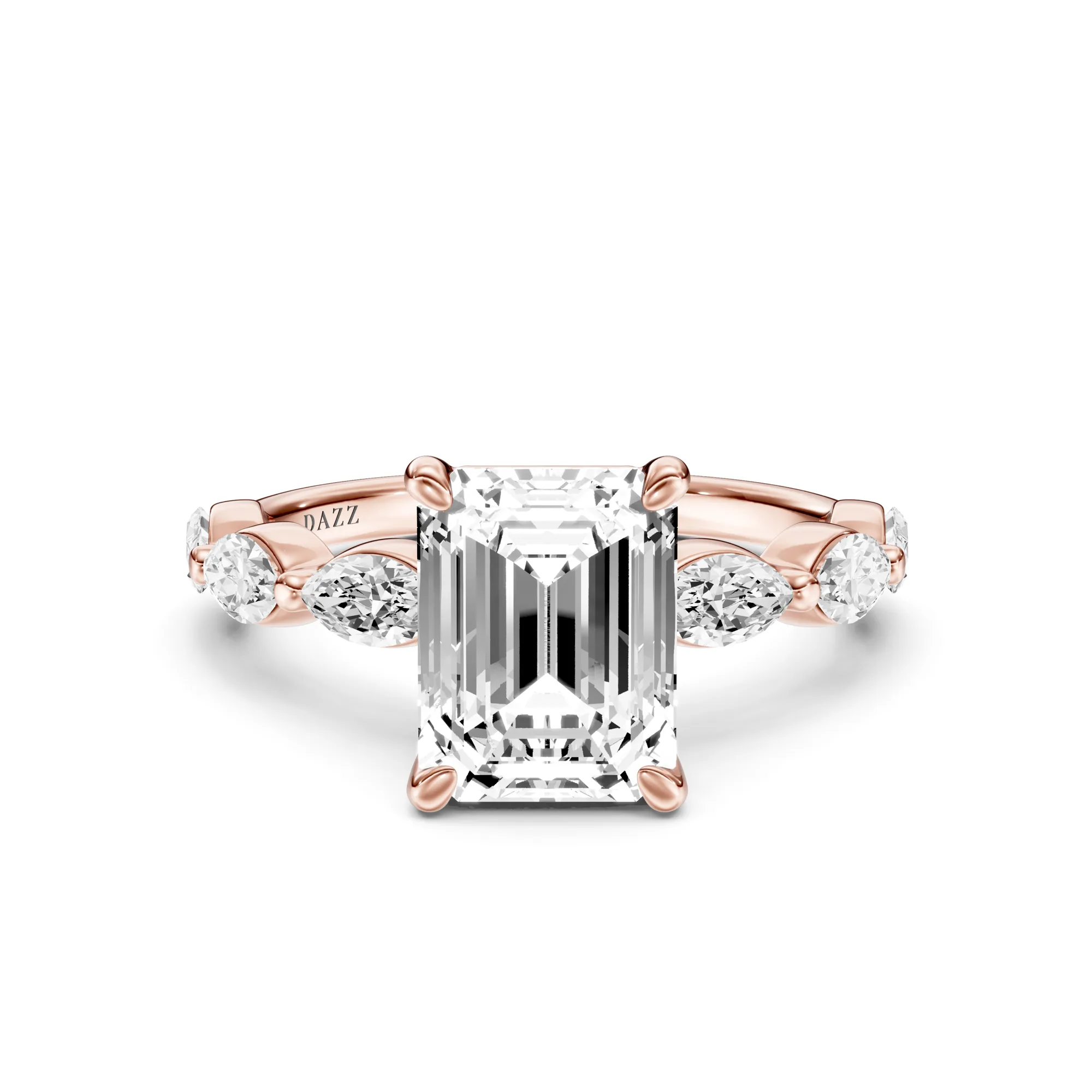 Solitaire Marquise Emerald — Roségold