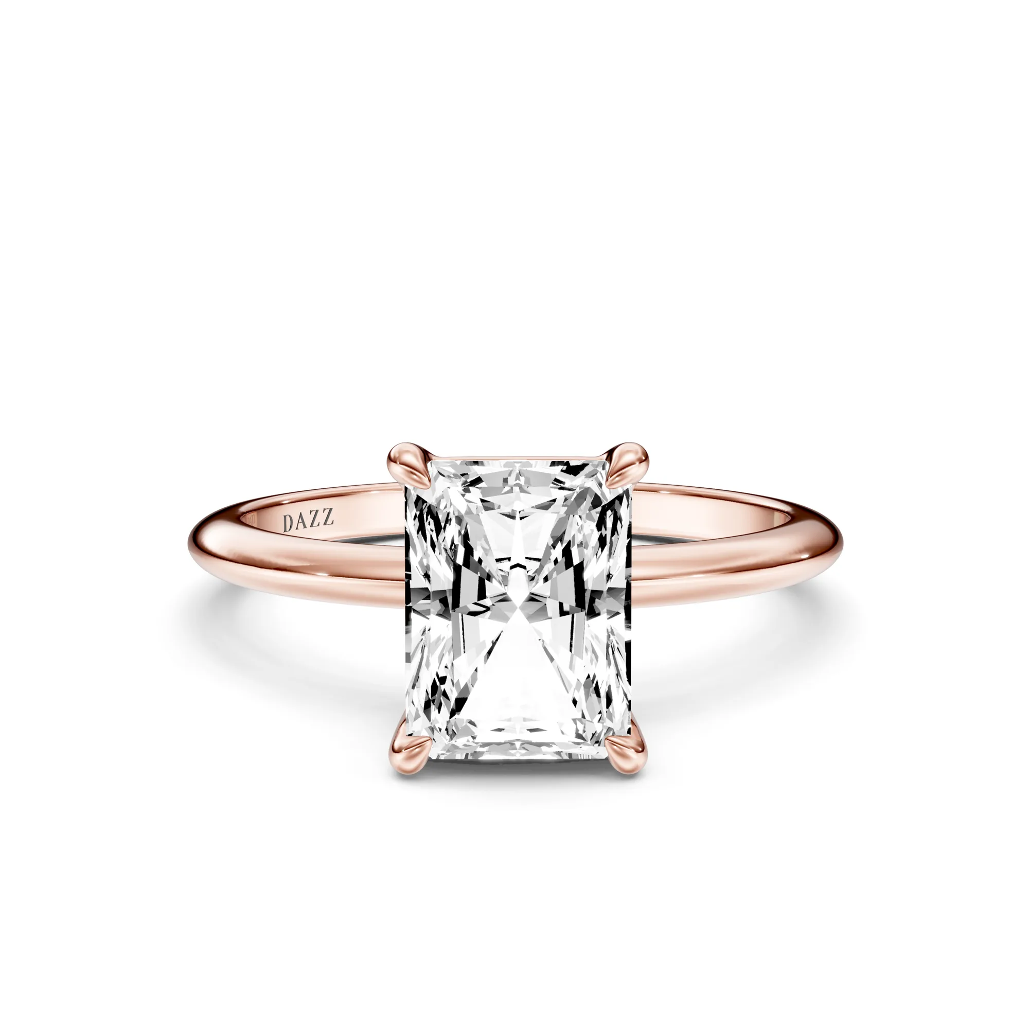 Solitaire Radiant — Roségold