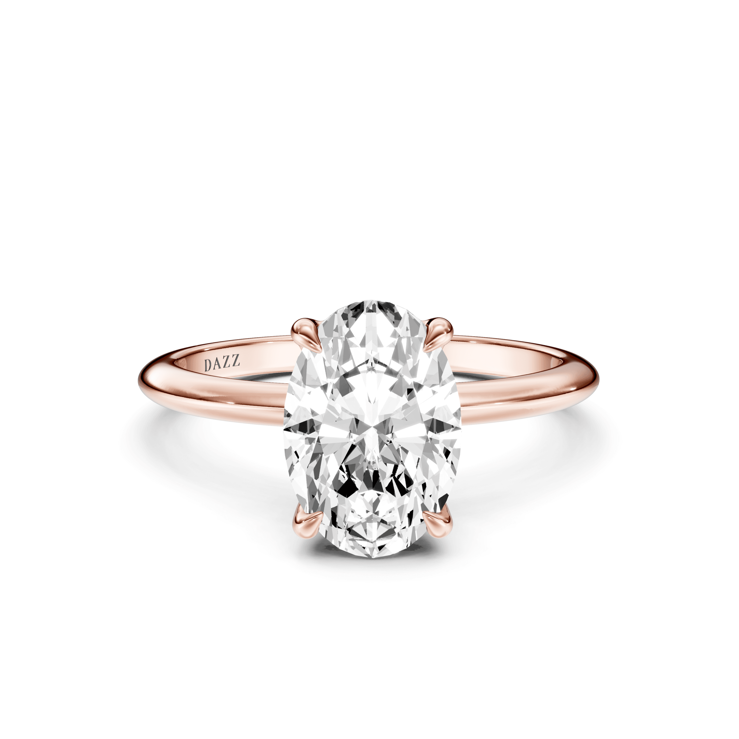 Solitaire Oval — Rose Gold