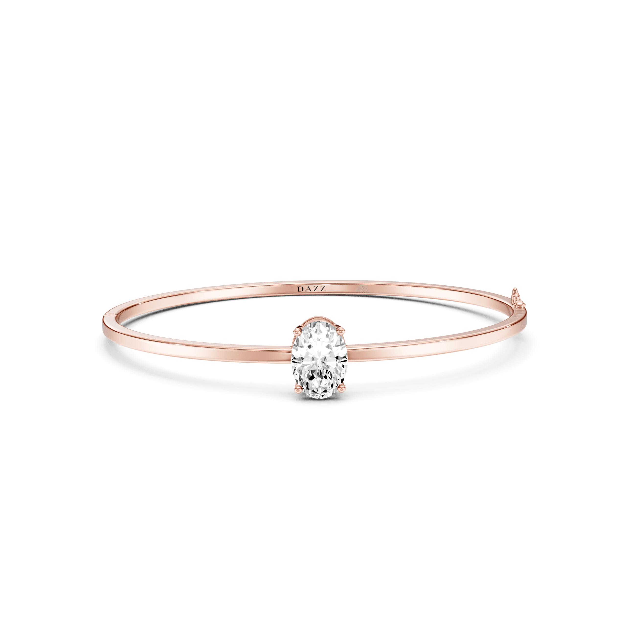 Armreif Solitaire Oval 2ct — Roségold