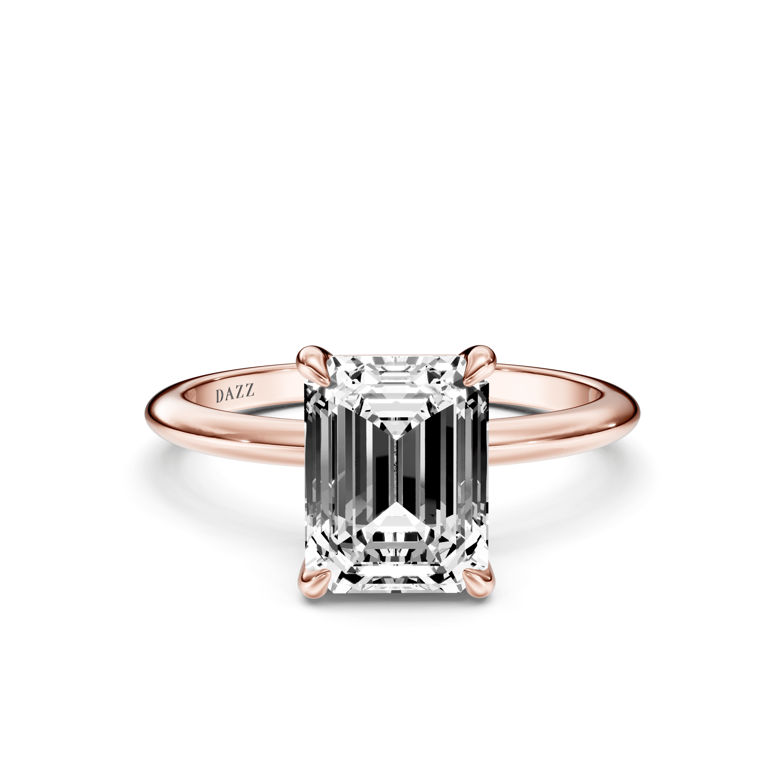 Solitaire Emerald — Roségold