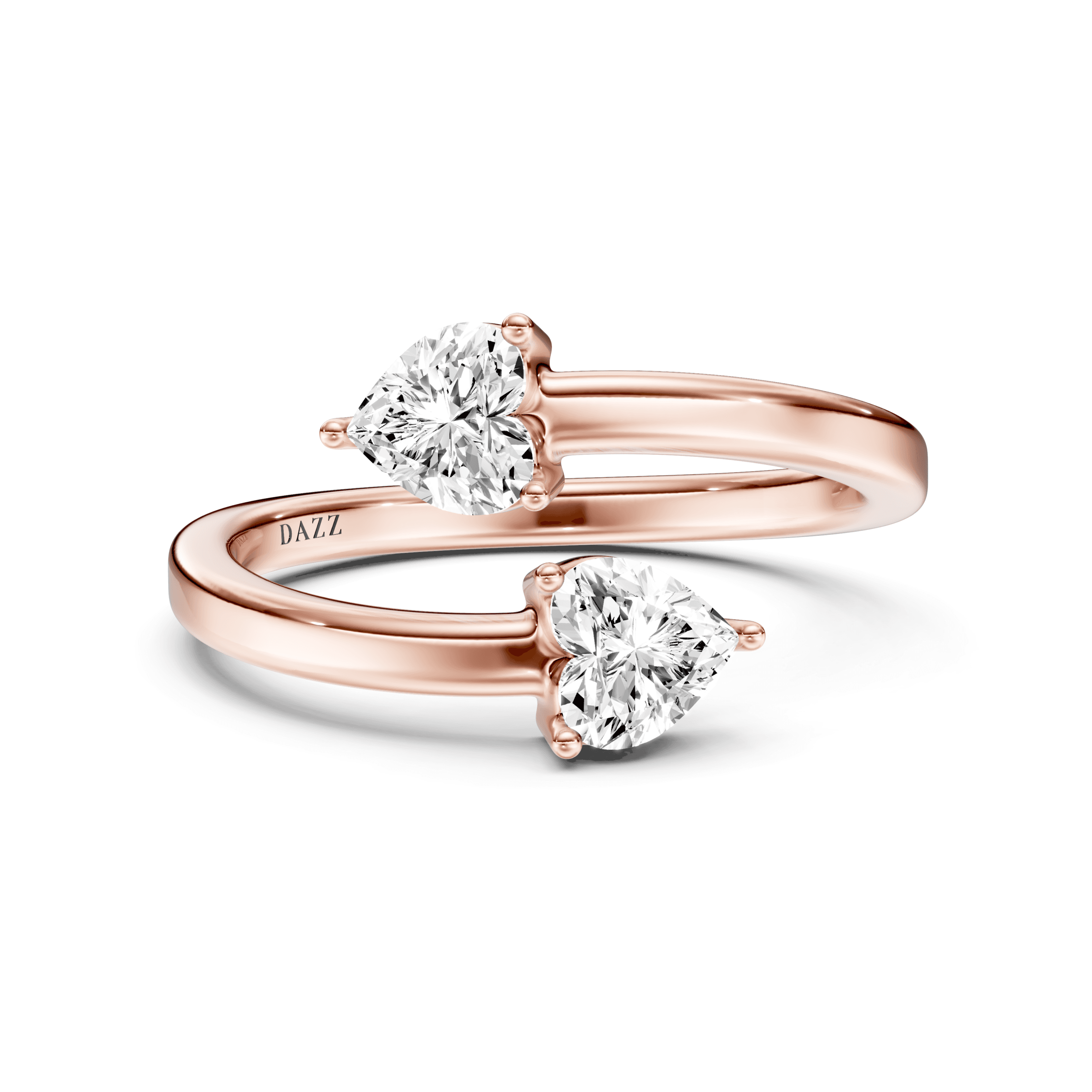Split Ring Heart — Roségold