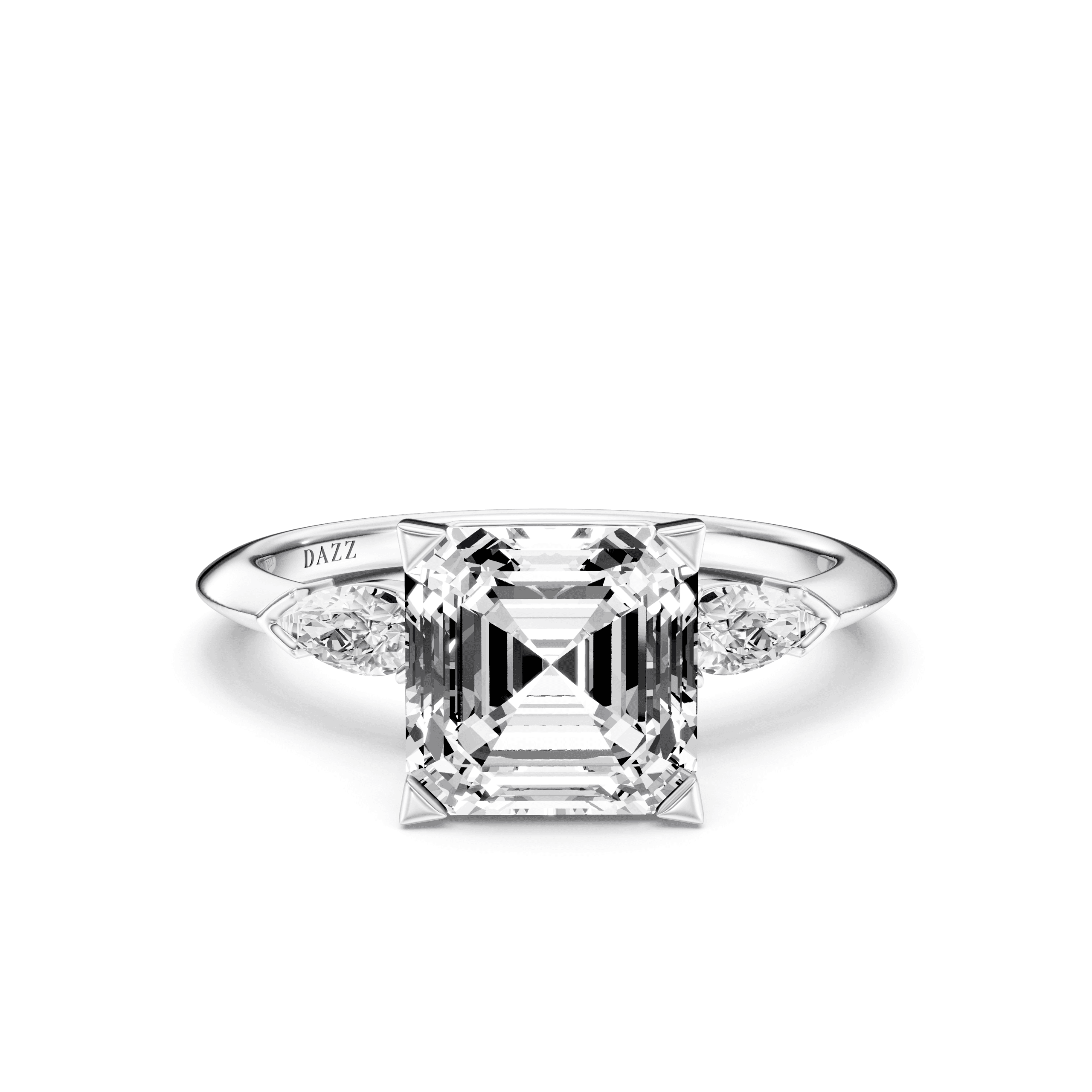 DAZZ Ring Asscher — White Gold