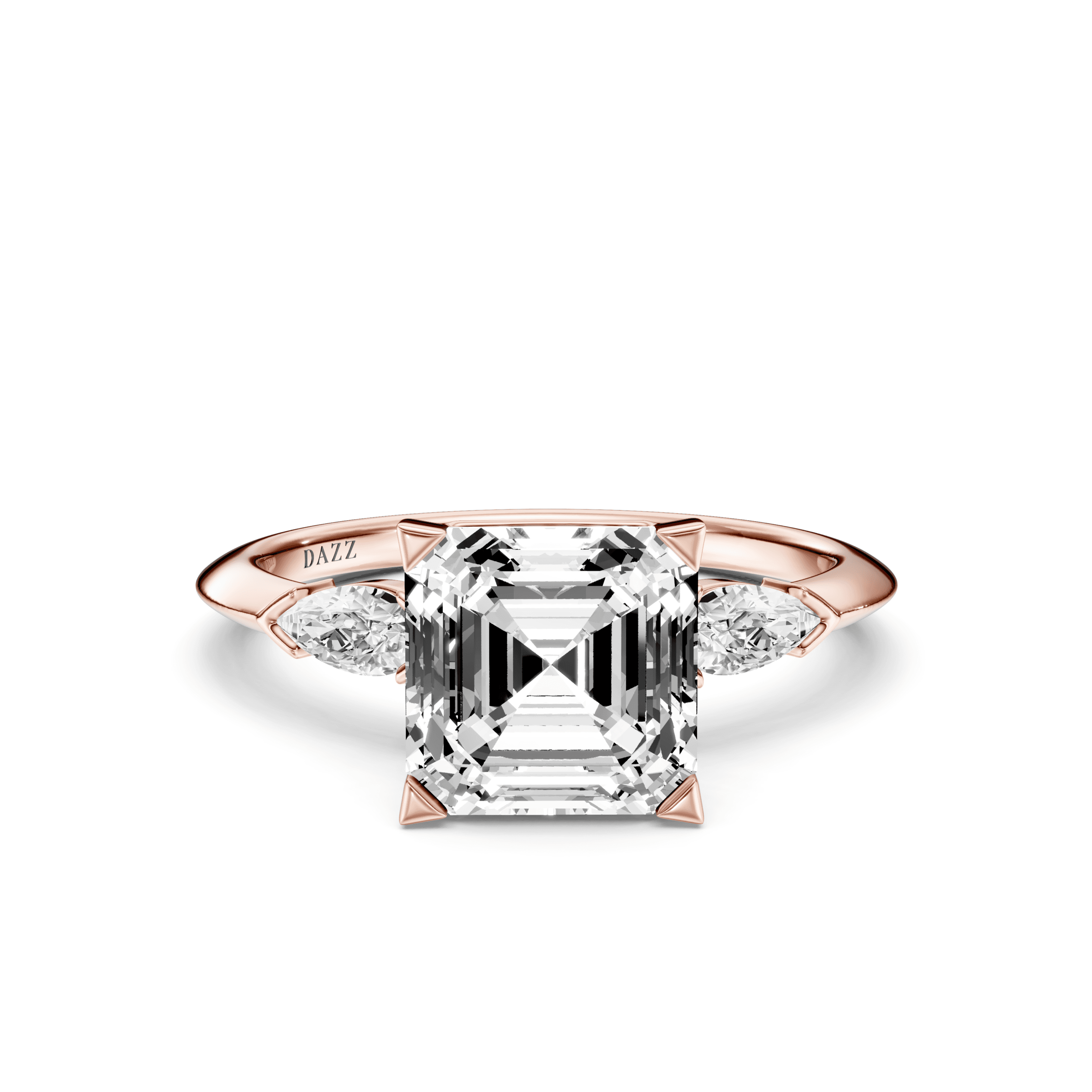 DAZZ Ring Asscher — Rose Gold