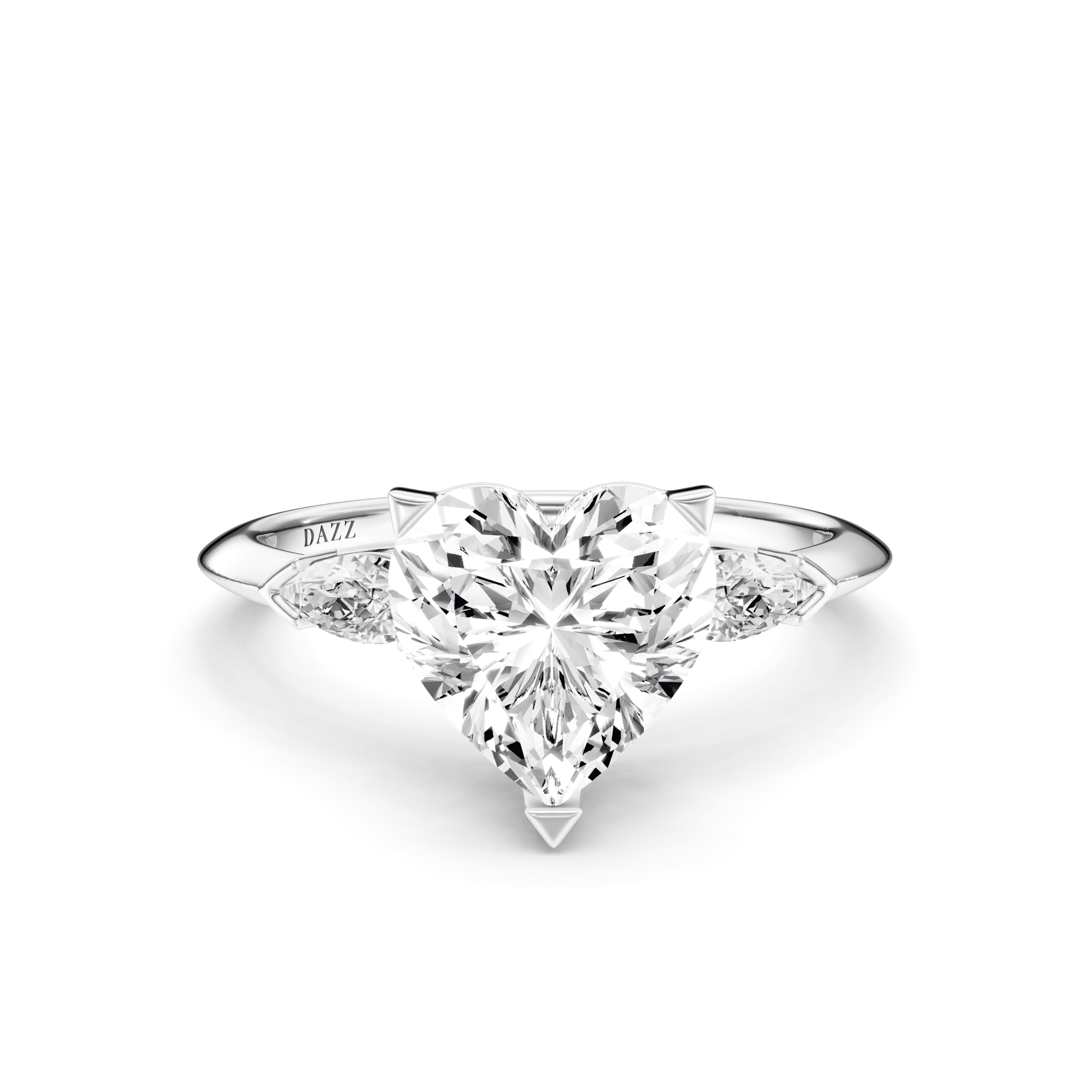 DAZZ Ring Heart — White Gold