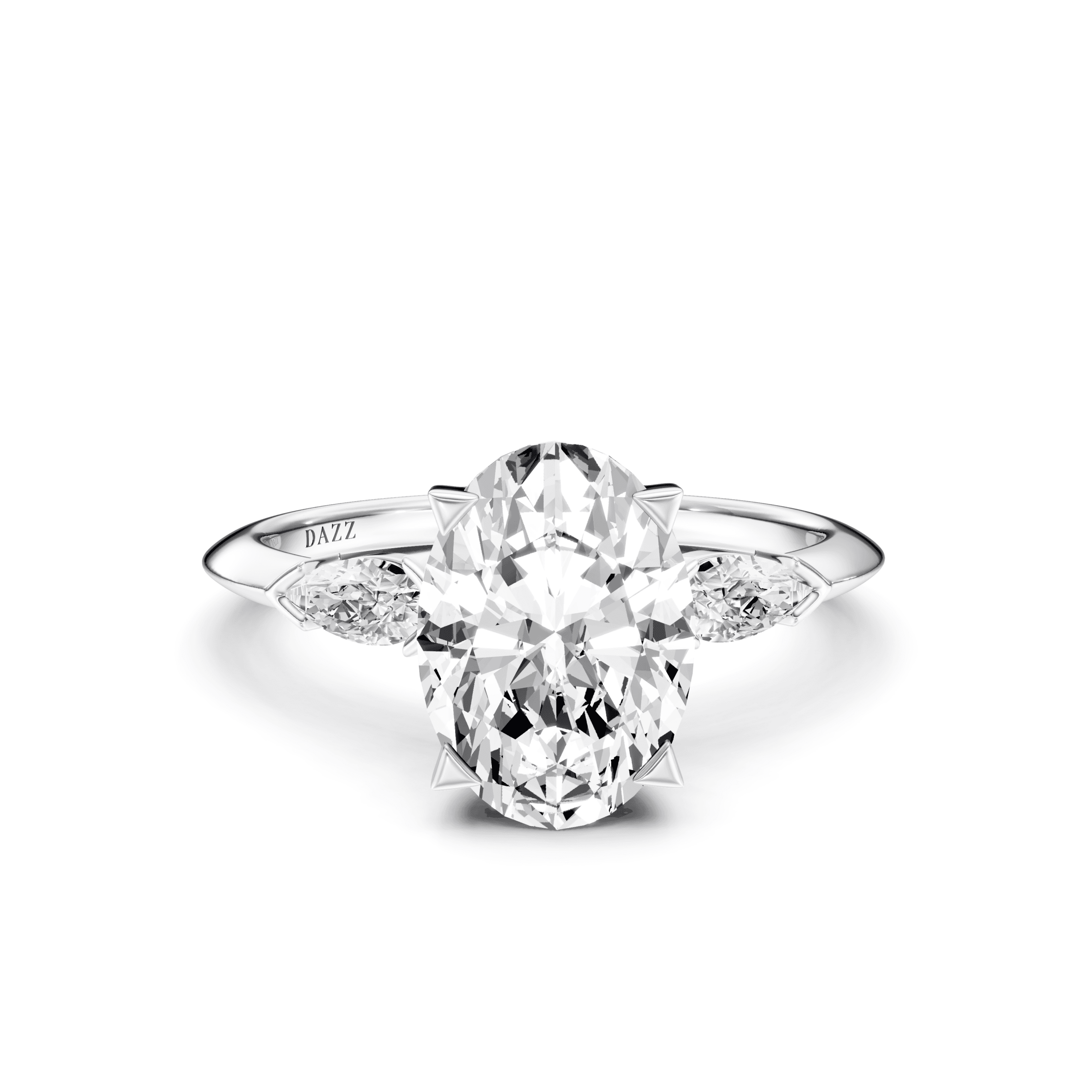 DAZZ Ring Oval — White Gold