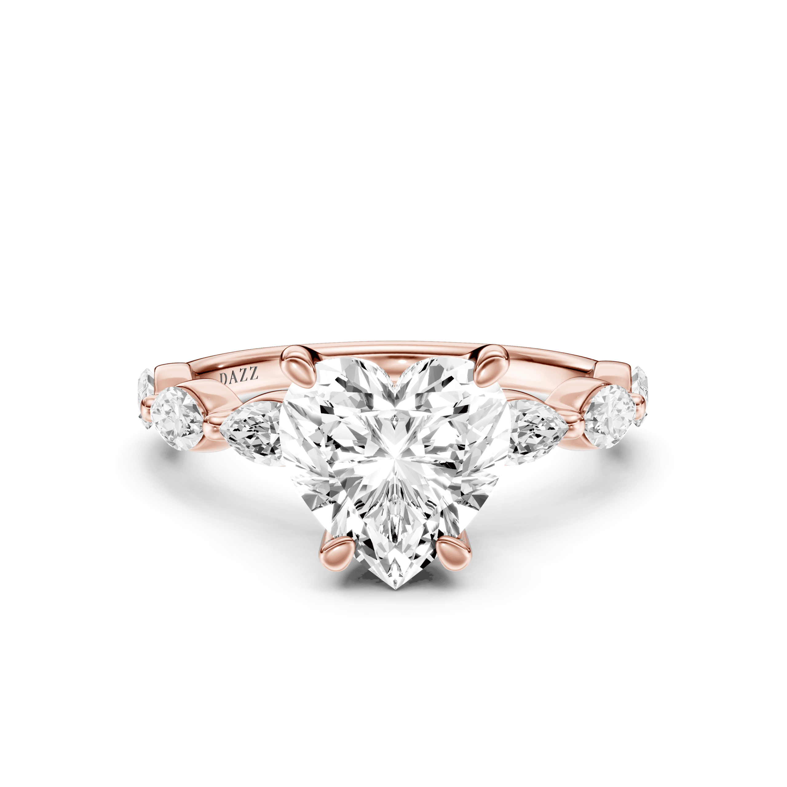 Solitaire Marquise Heart — Rose Gold