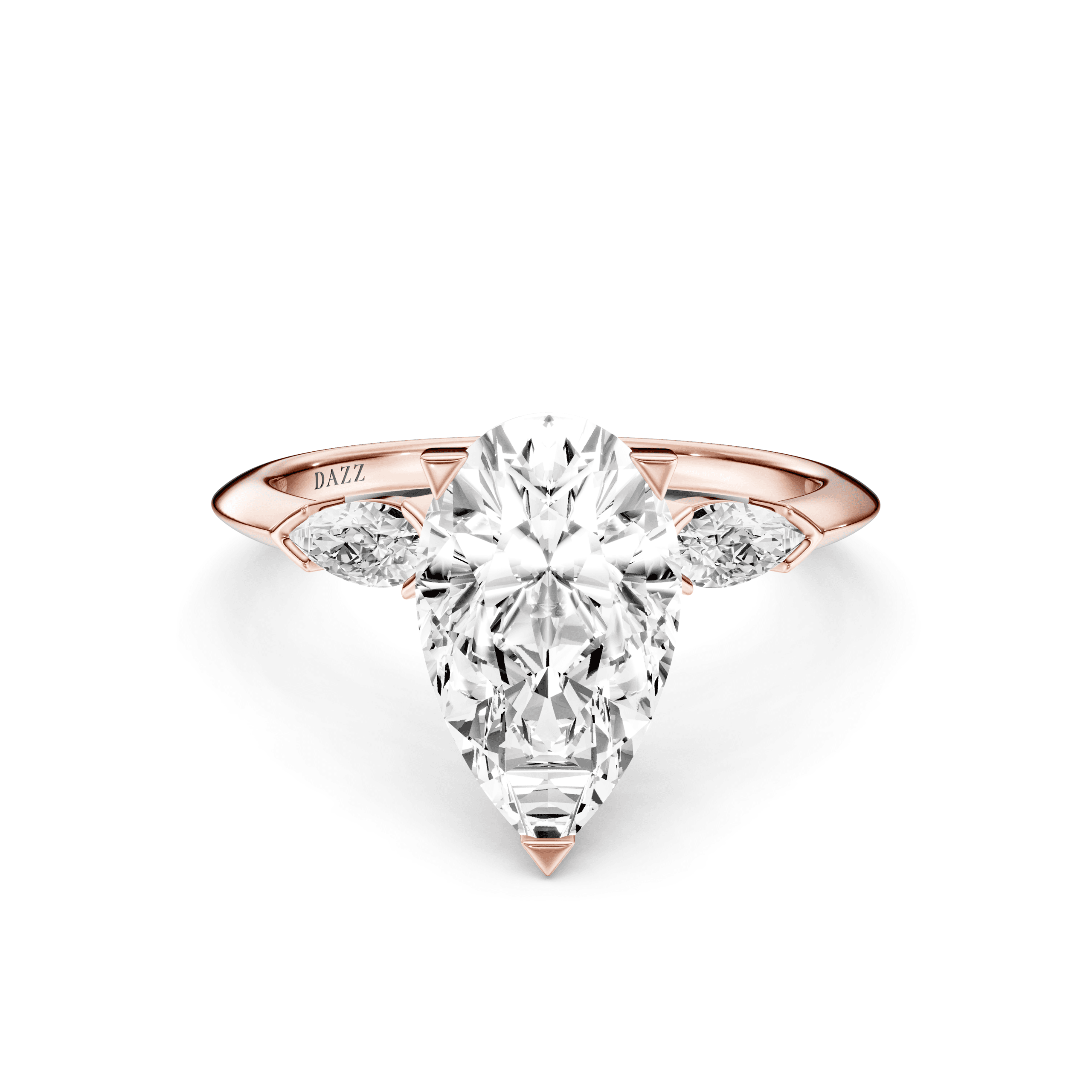 DAZZ Ring Pear — Rose Gold
