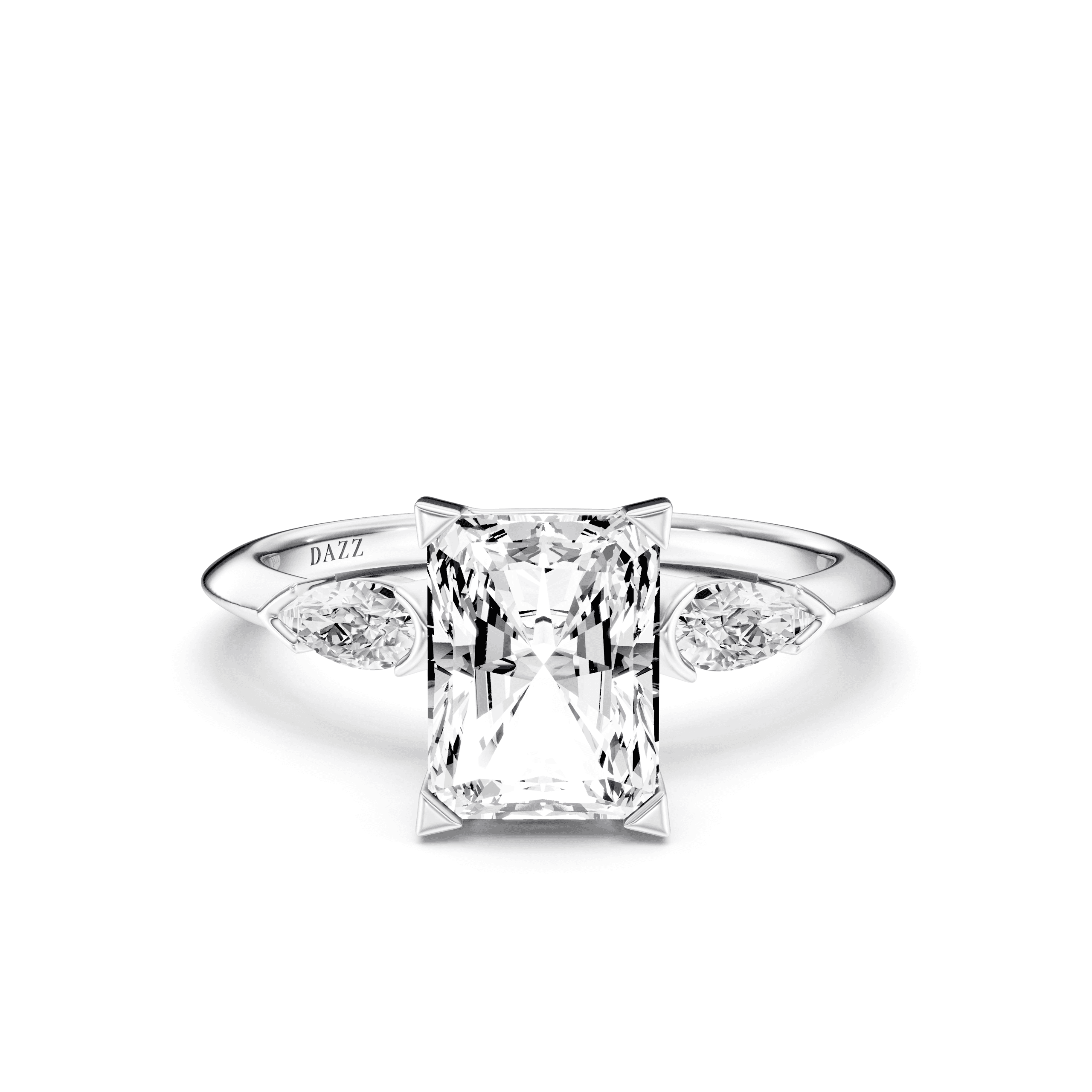 DAZZ Ring Radiant — White Gold