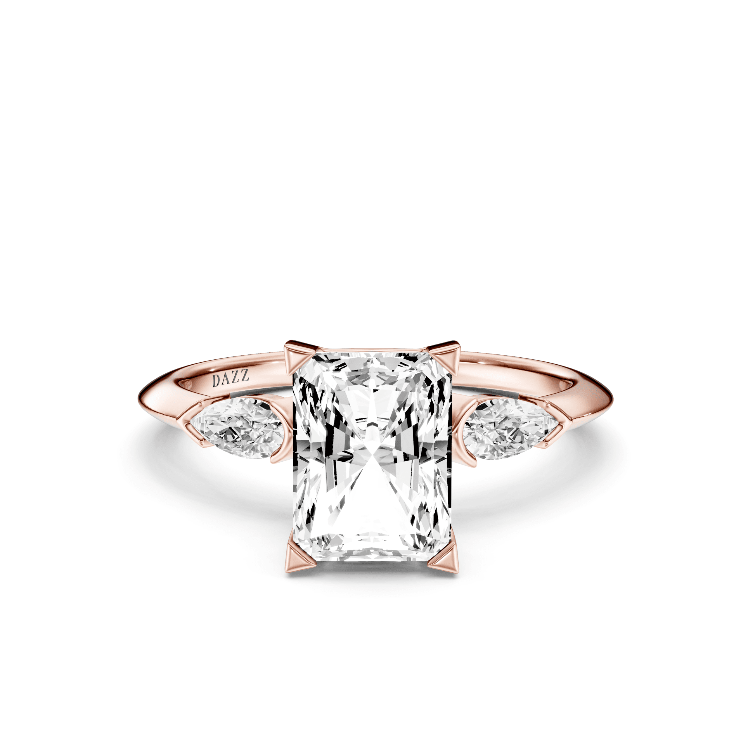 DAZZ Ring Radiant — Rose Gold