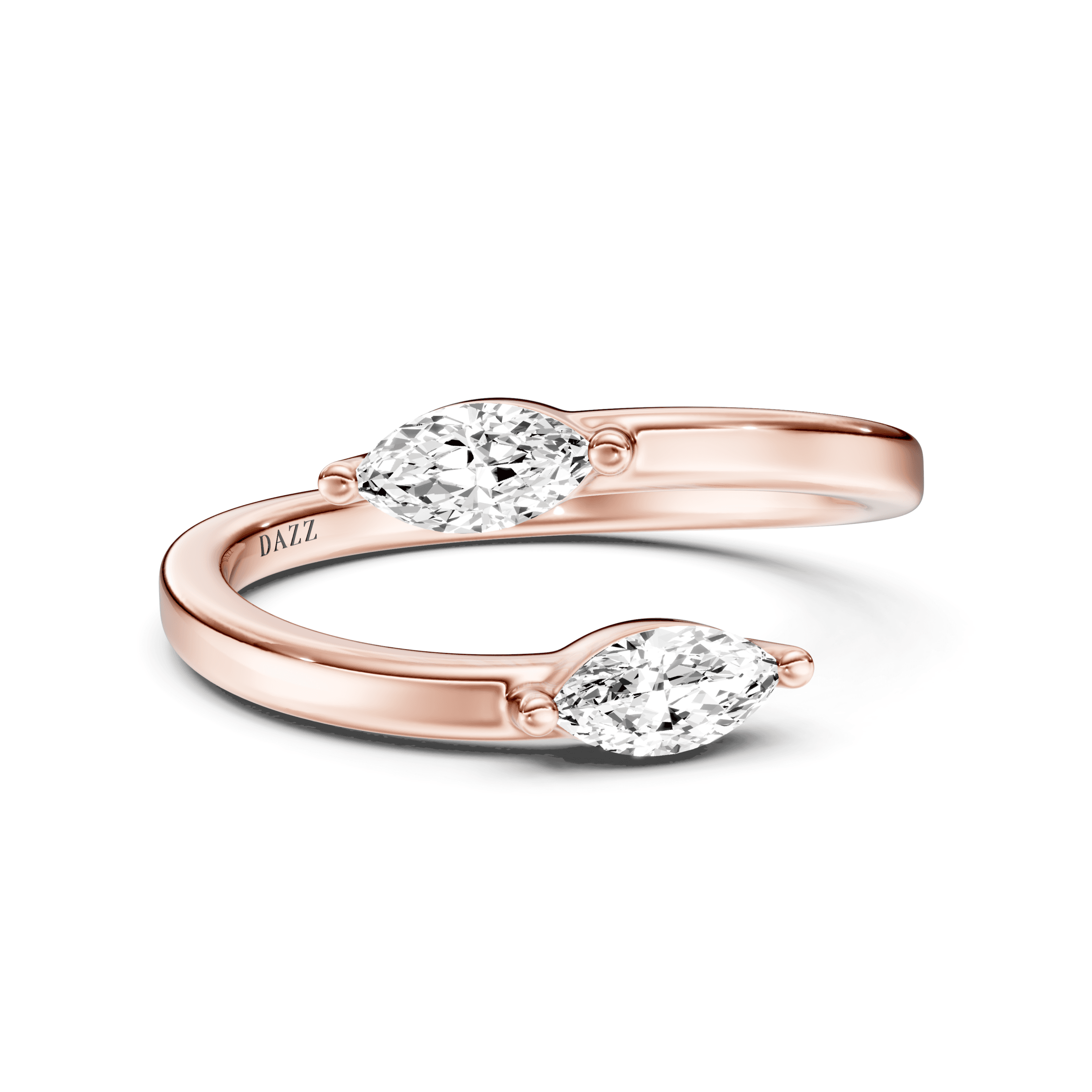 Split Ring Marquise — Roségold
