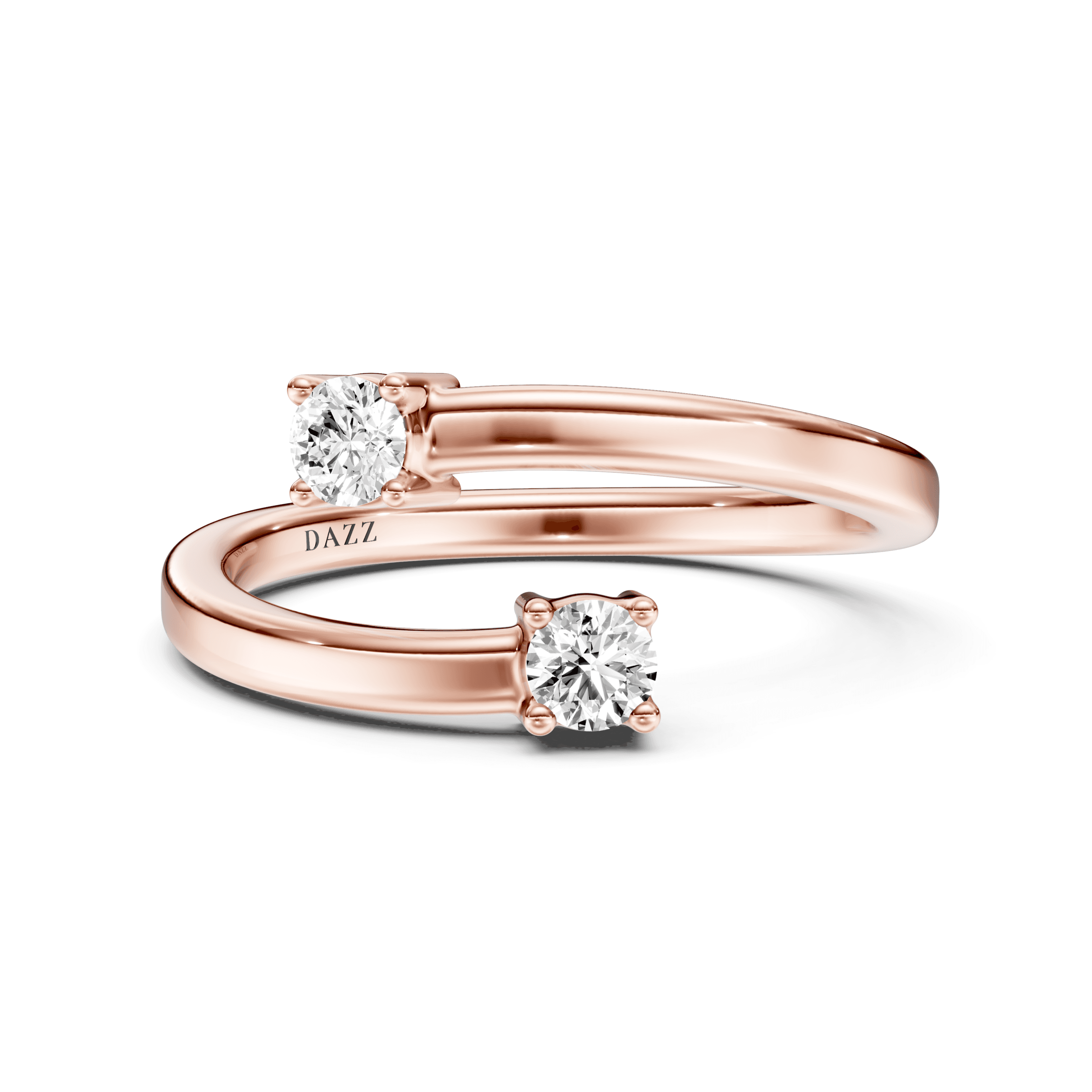 Split Ring Round — Rose Gold