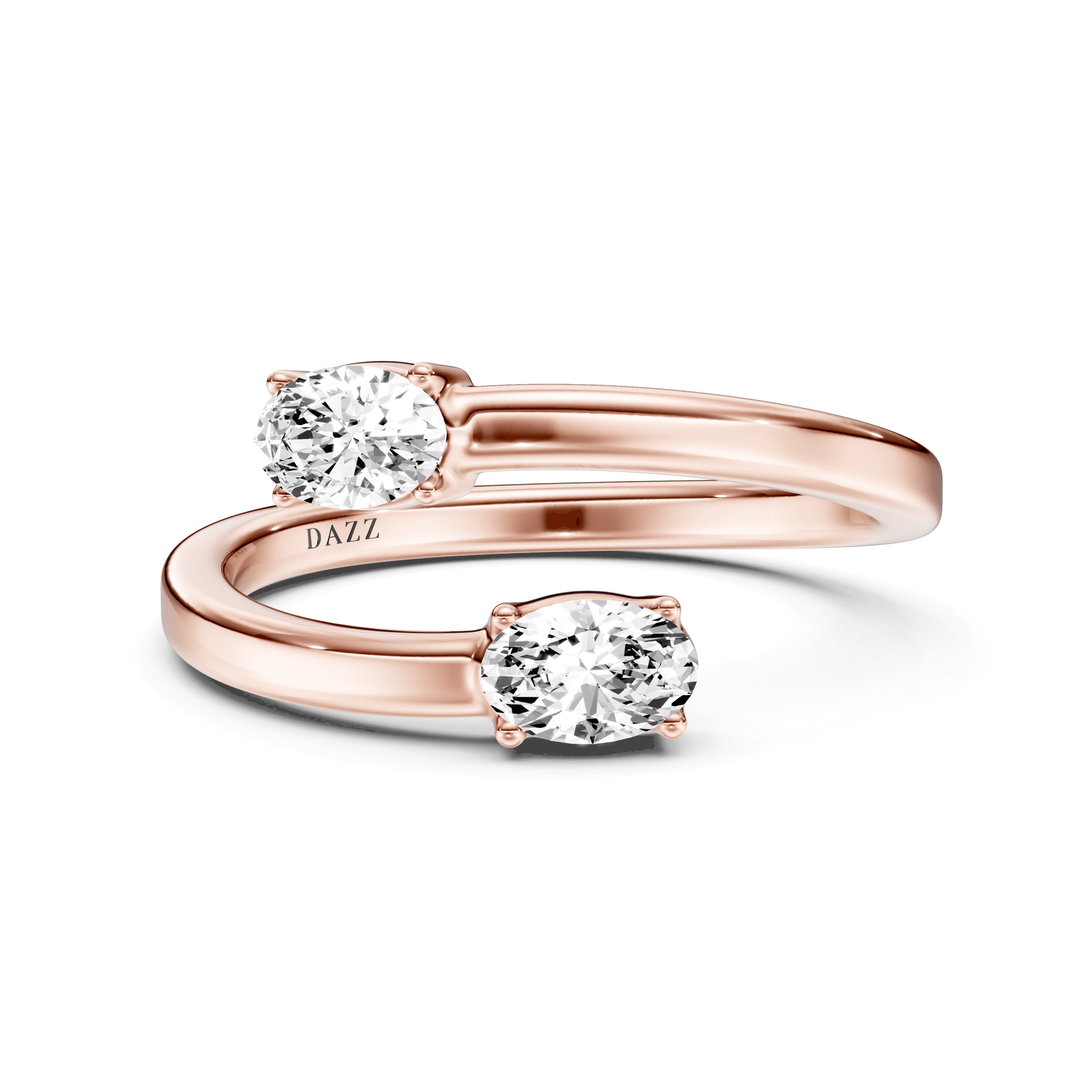 Split Ring Oval — Rose Gold