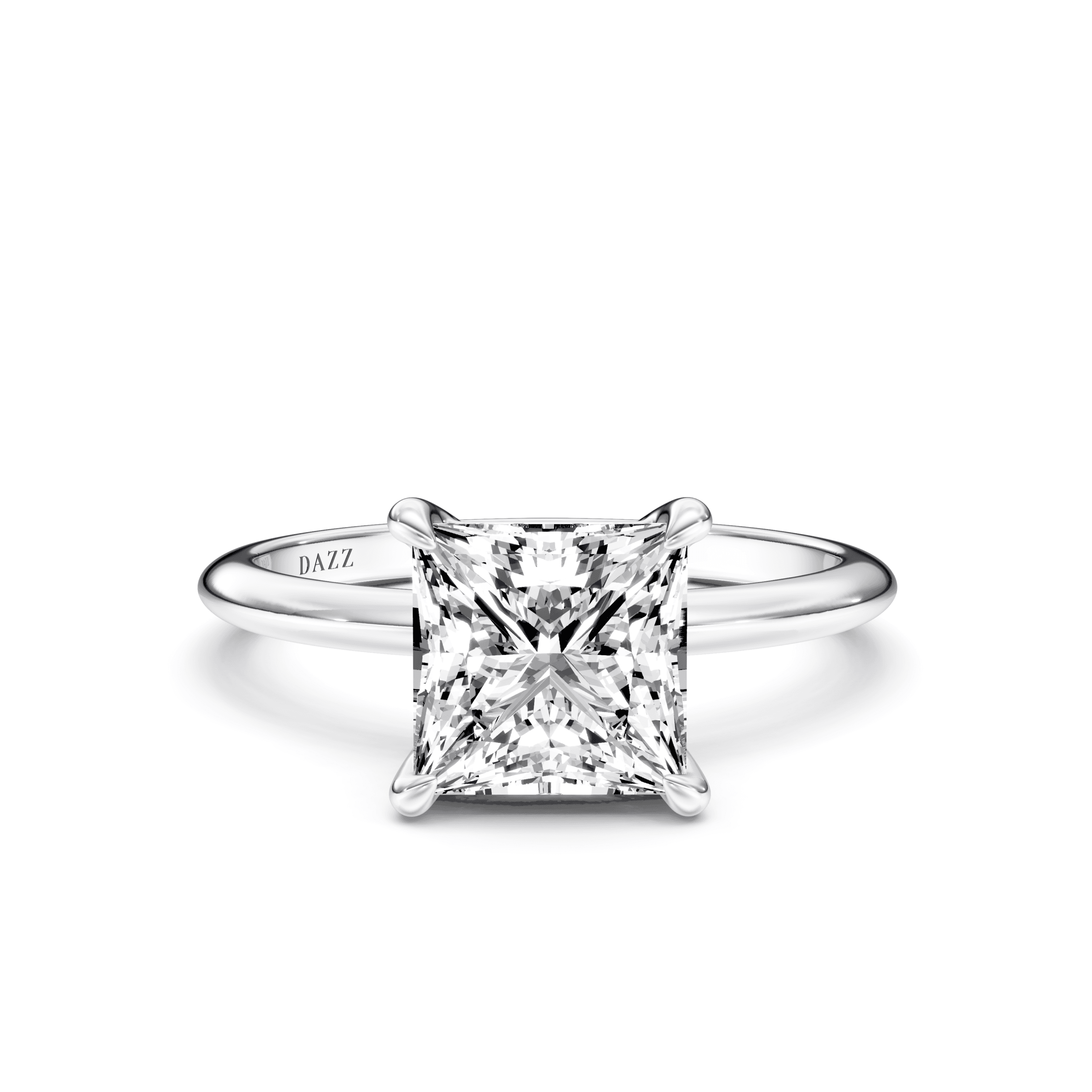 Solitaire Princess — White Gold