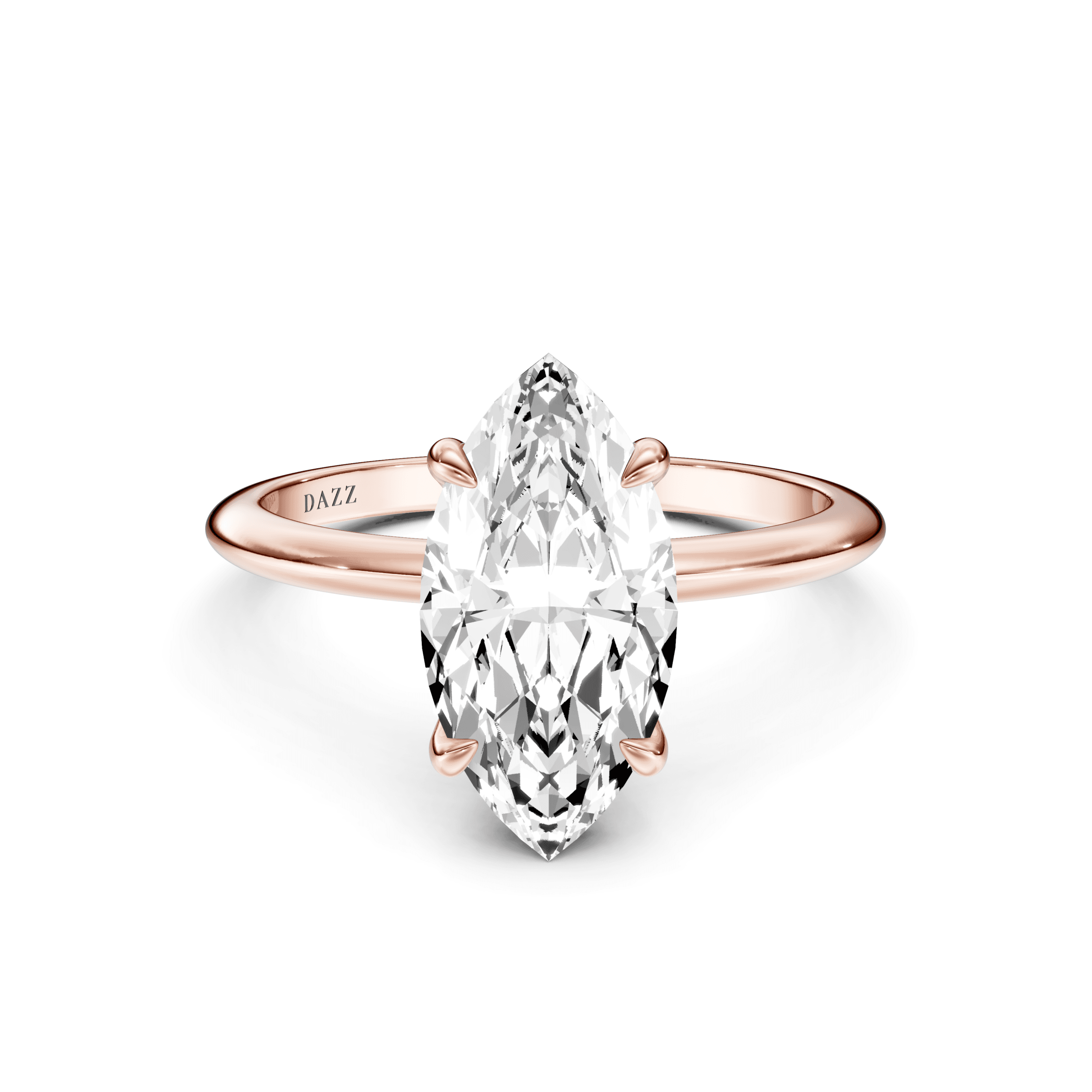 Solitaire Marquise — Rose Gold