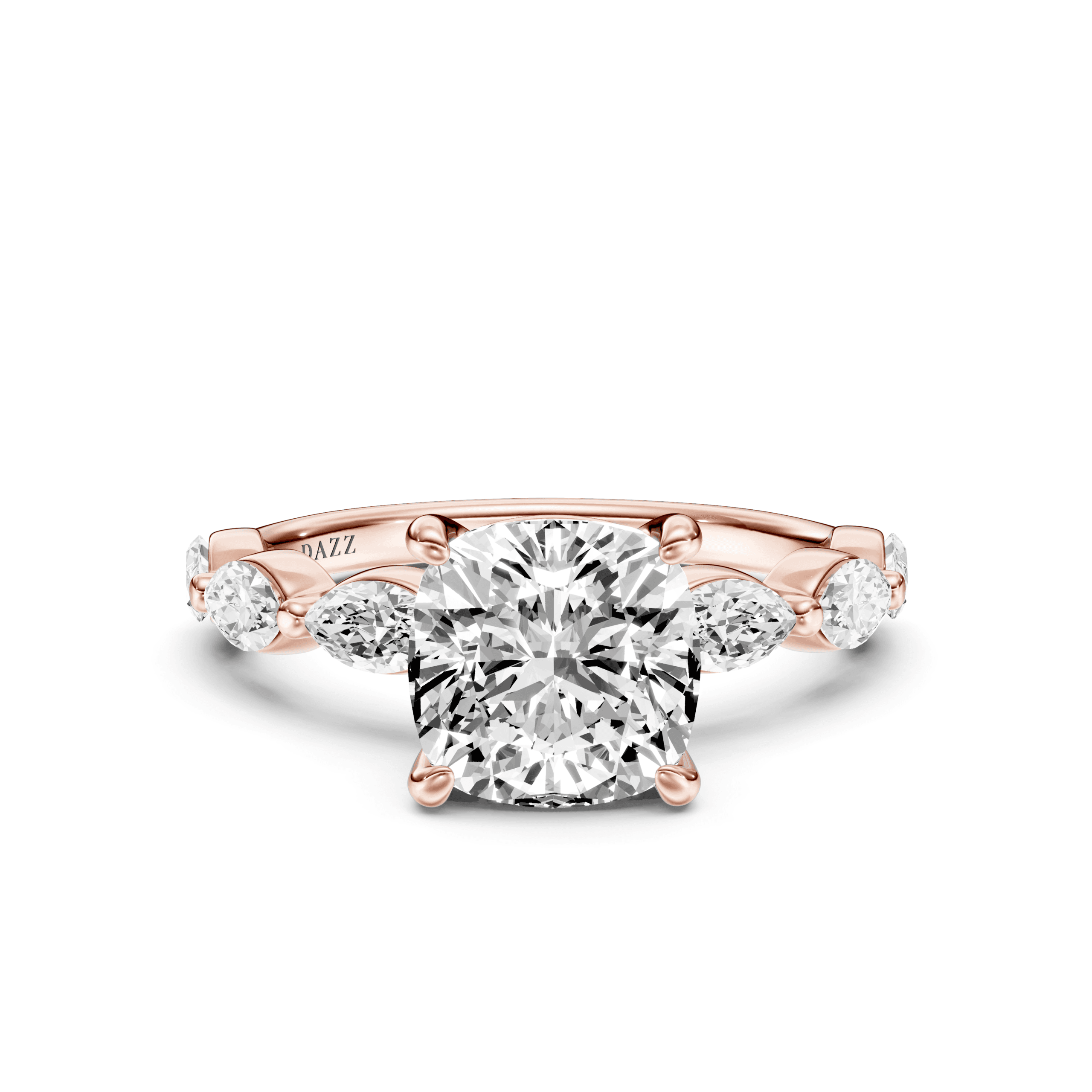 Solitaire Marquise Cushion — Rose Gold