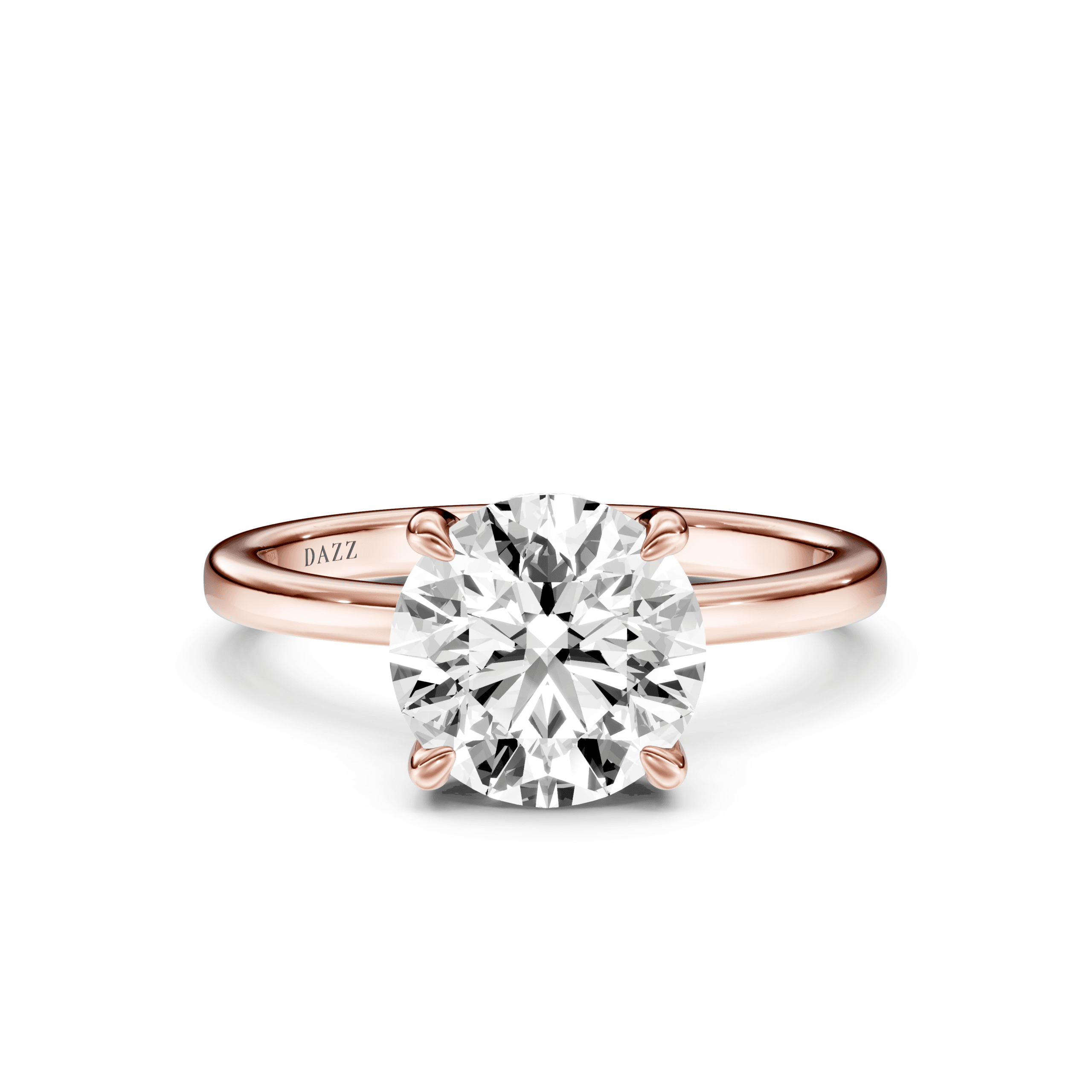 Hidden Halo Round — Rose Gold