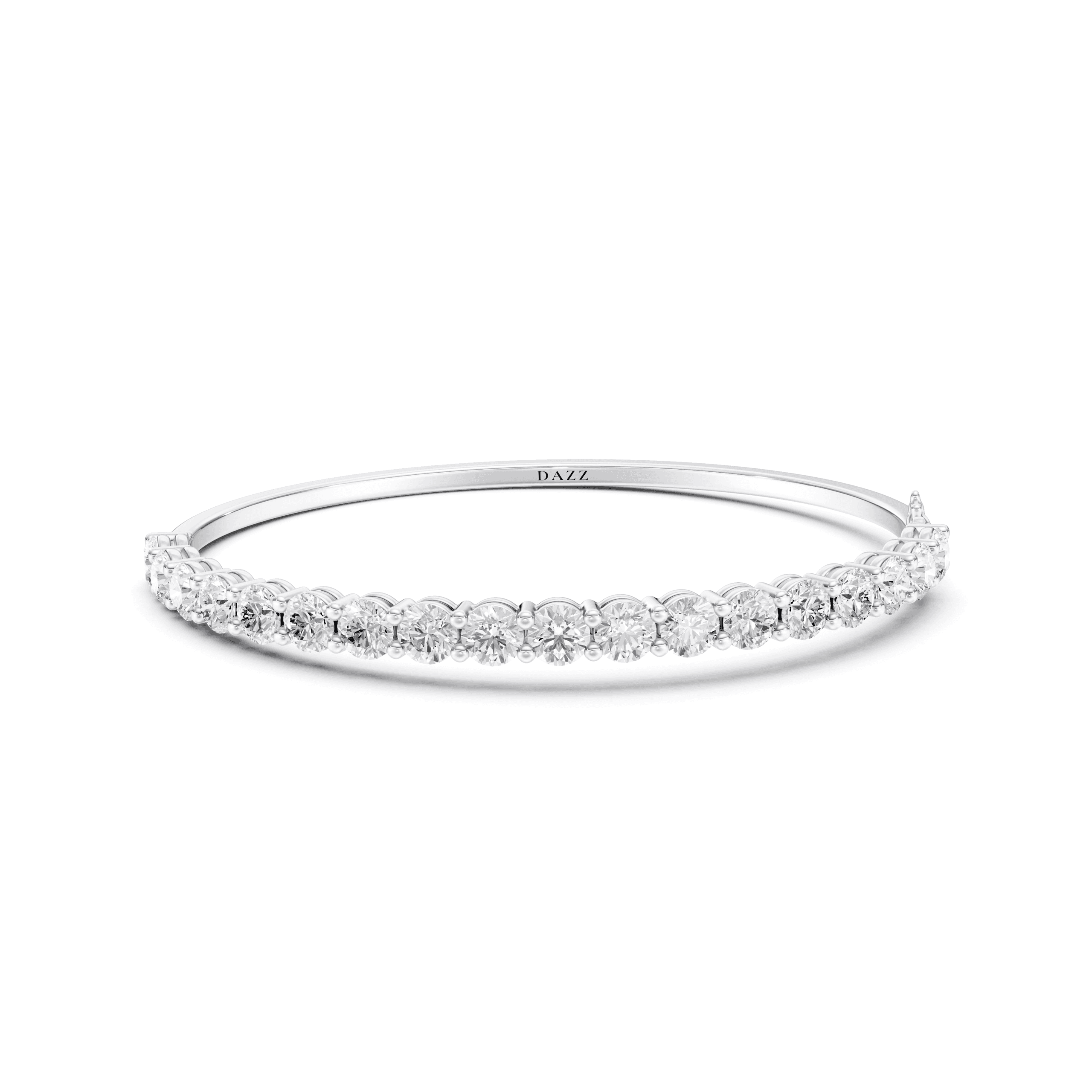 Bangle Round 4mm — White Gold