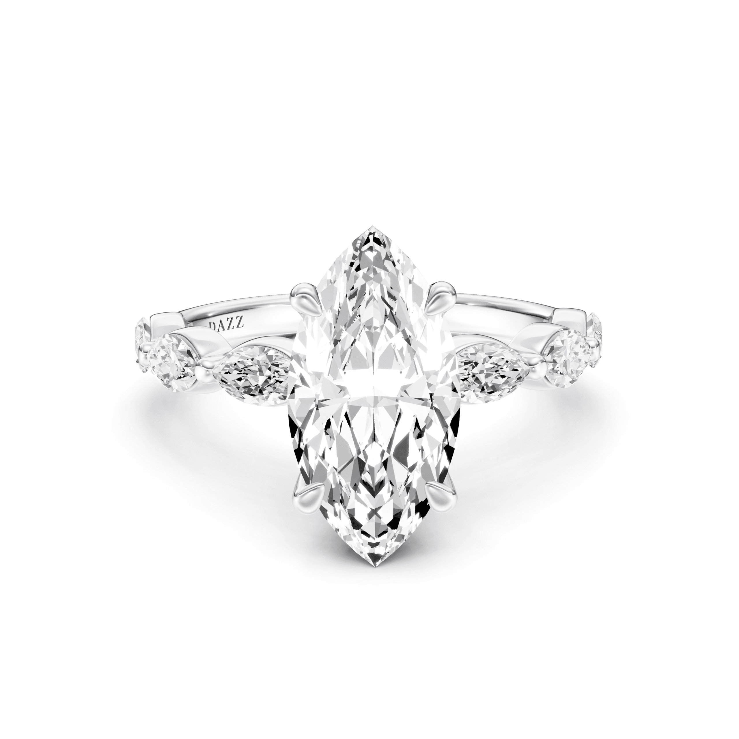 Solitaire Marquise Marquise — White Gold
