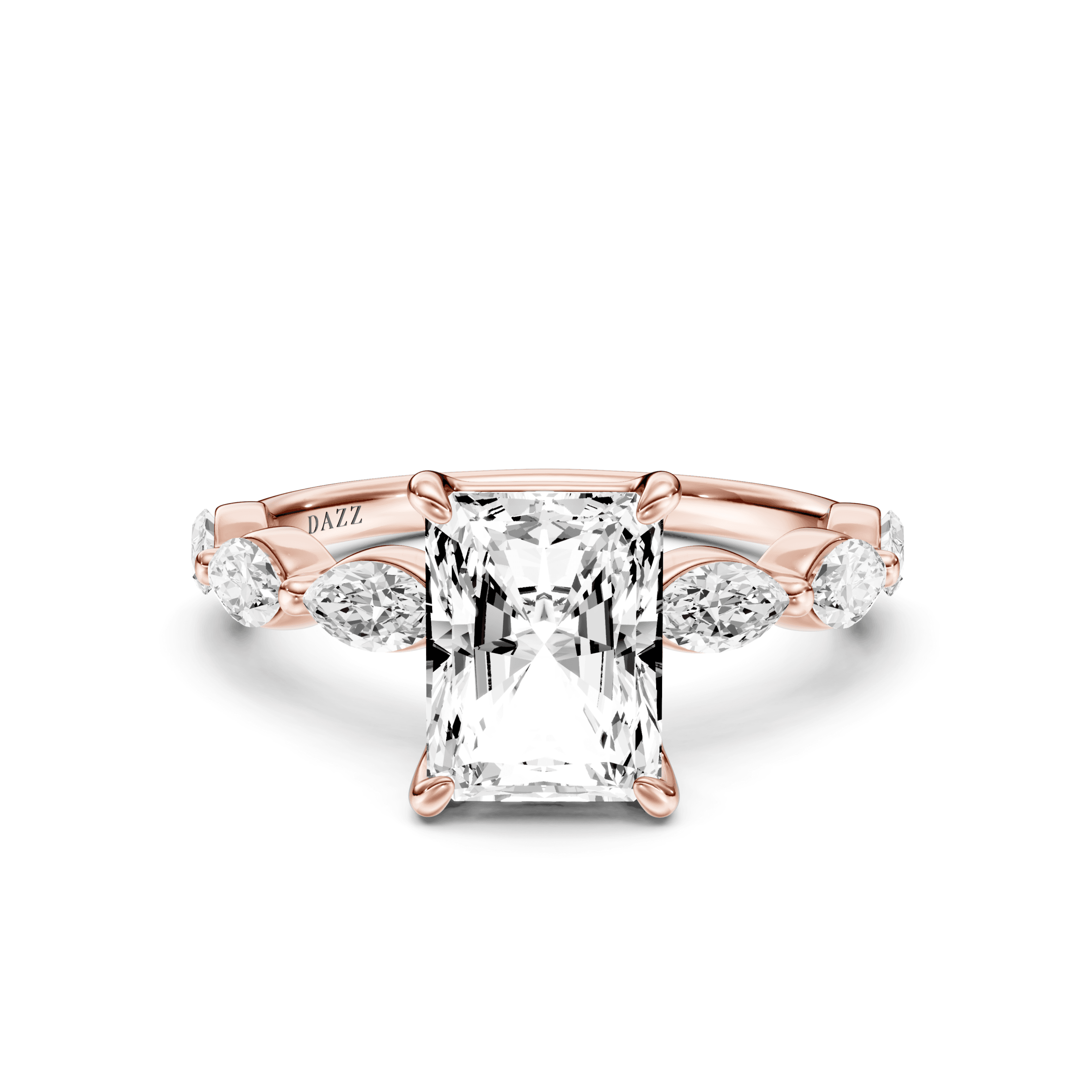 Solitaire Marquise Radiant — Rose Gold