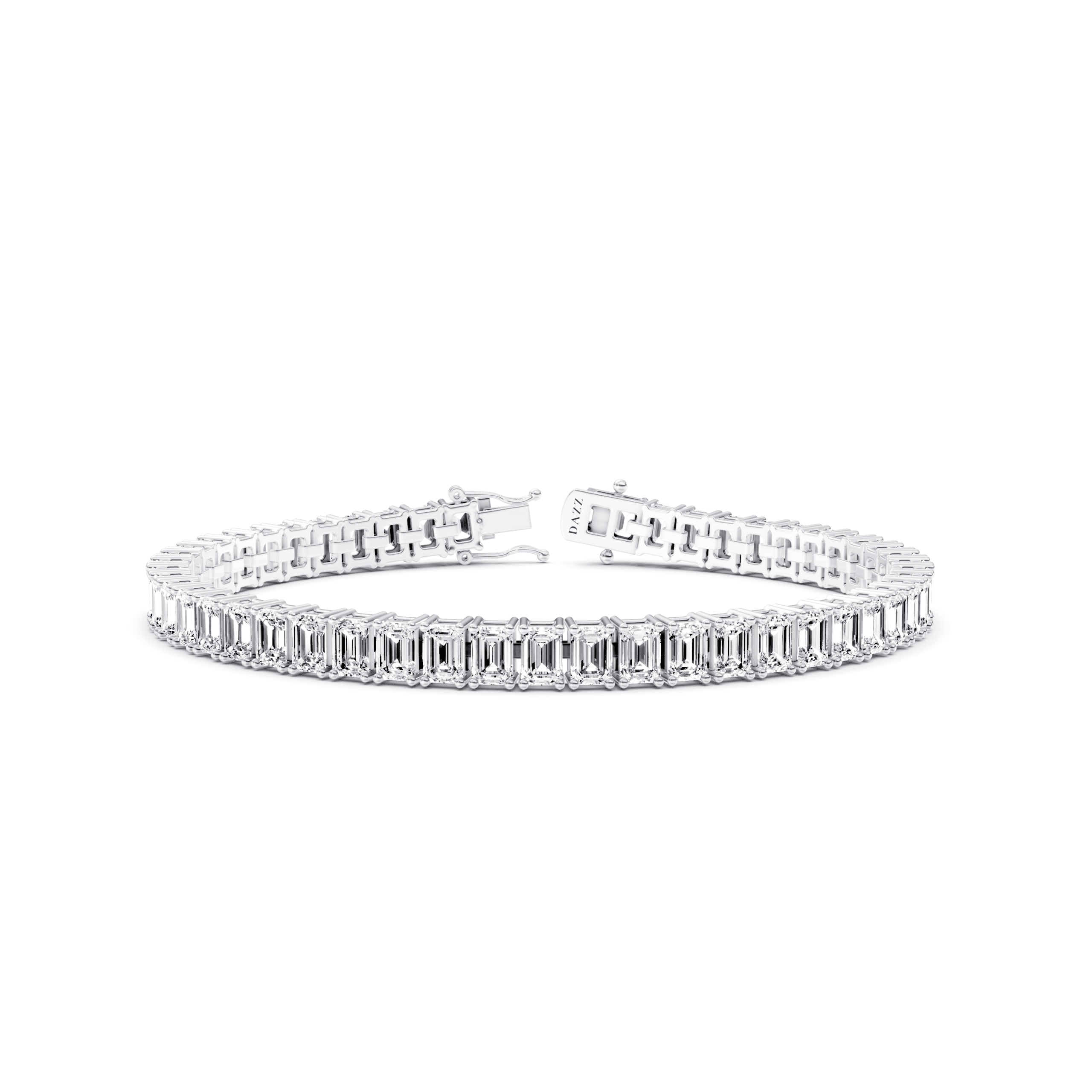 Tennis Bracelet 10 Carat Emerald — White Gold