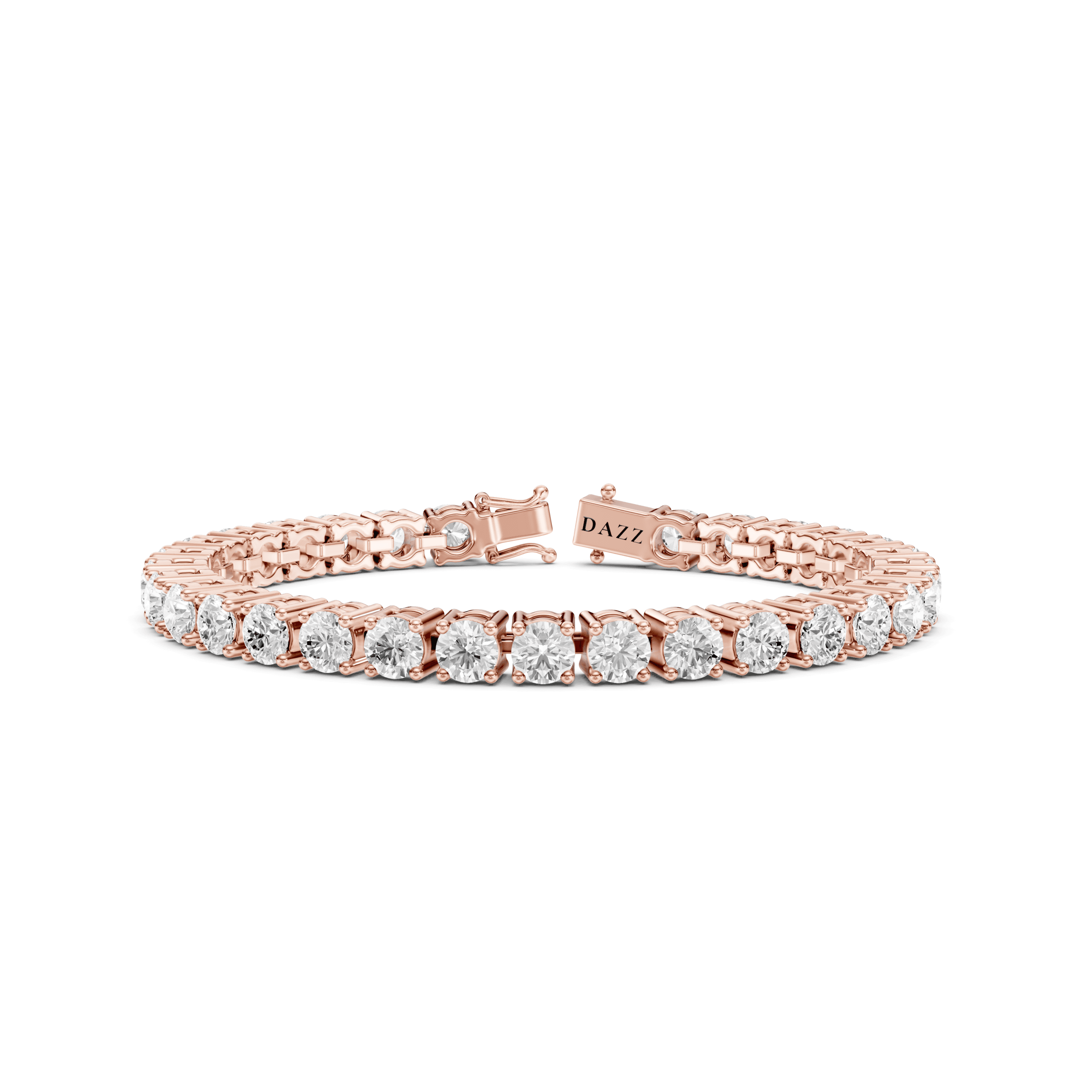 Tennis Bracelet 10.5 Carat Round — Rose Gold
