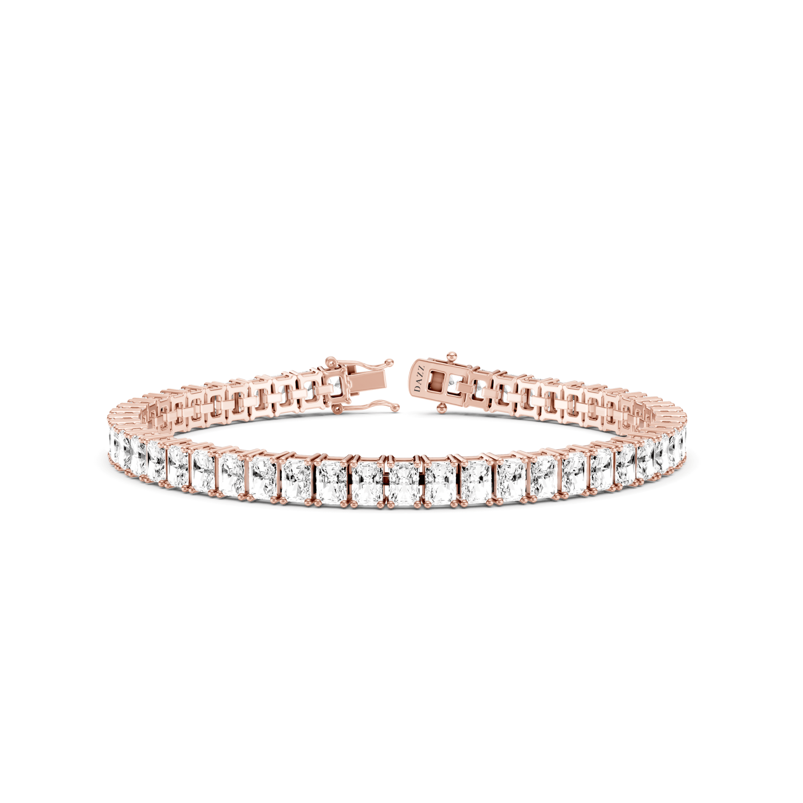 Tennis Bracelet 8 Carat Radiant — Rose Gold