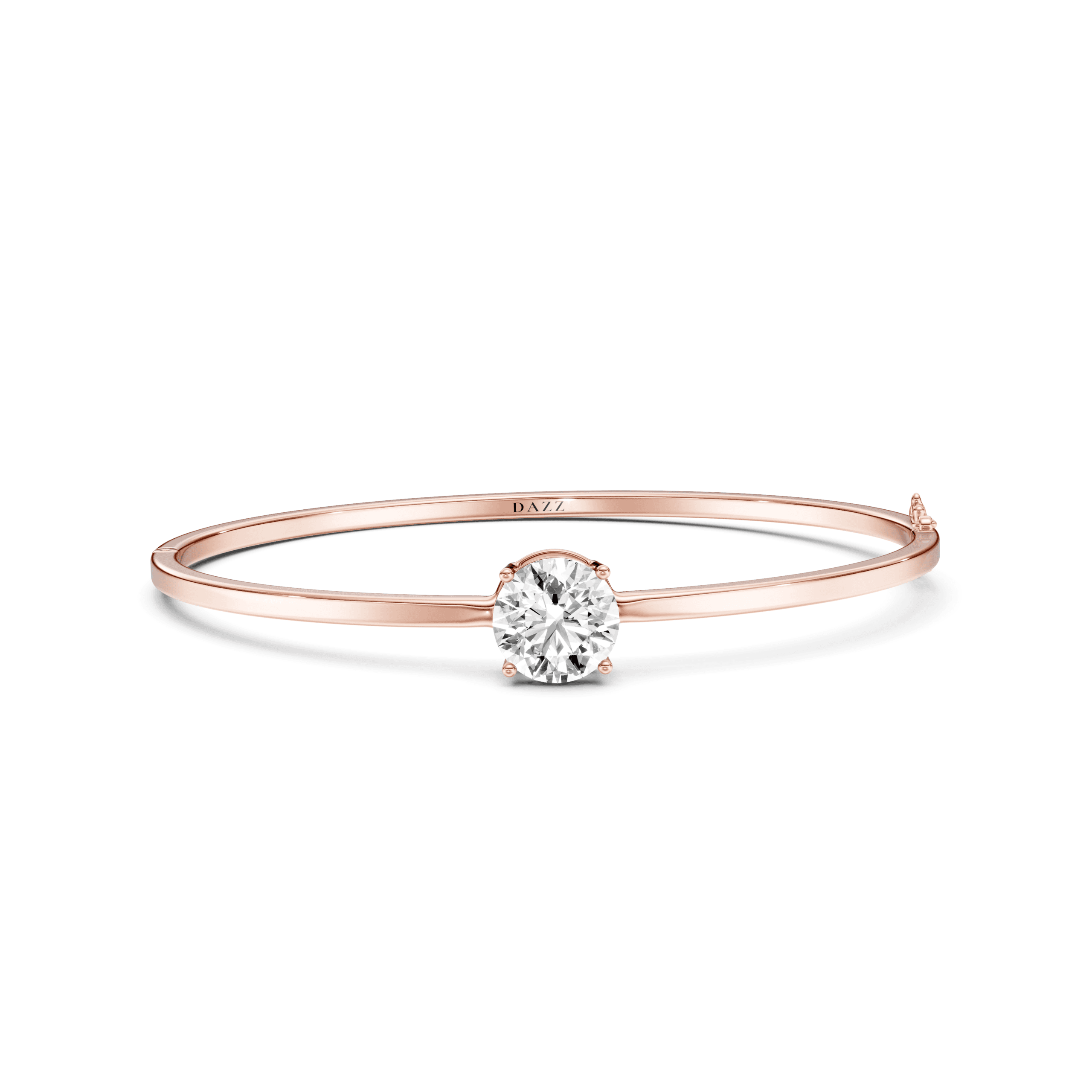 Bangle Solitaire Round 2ct — Rose Gold