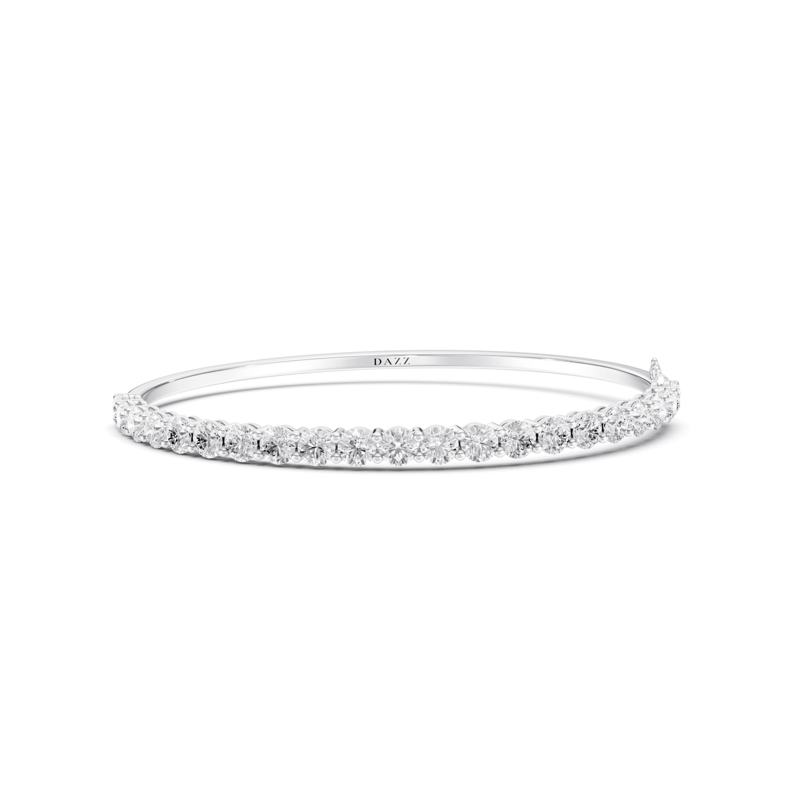 Bangle Round 3.5mm — White Gold