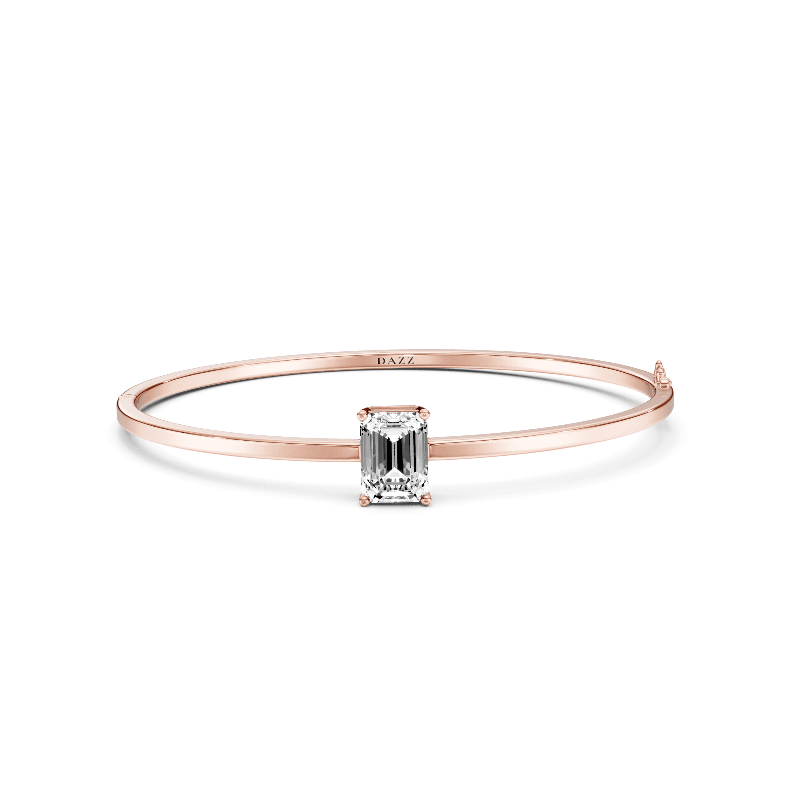 Bangle Solitaire Emerald 2ct — Rose Gold